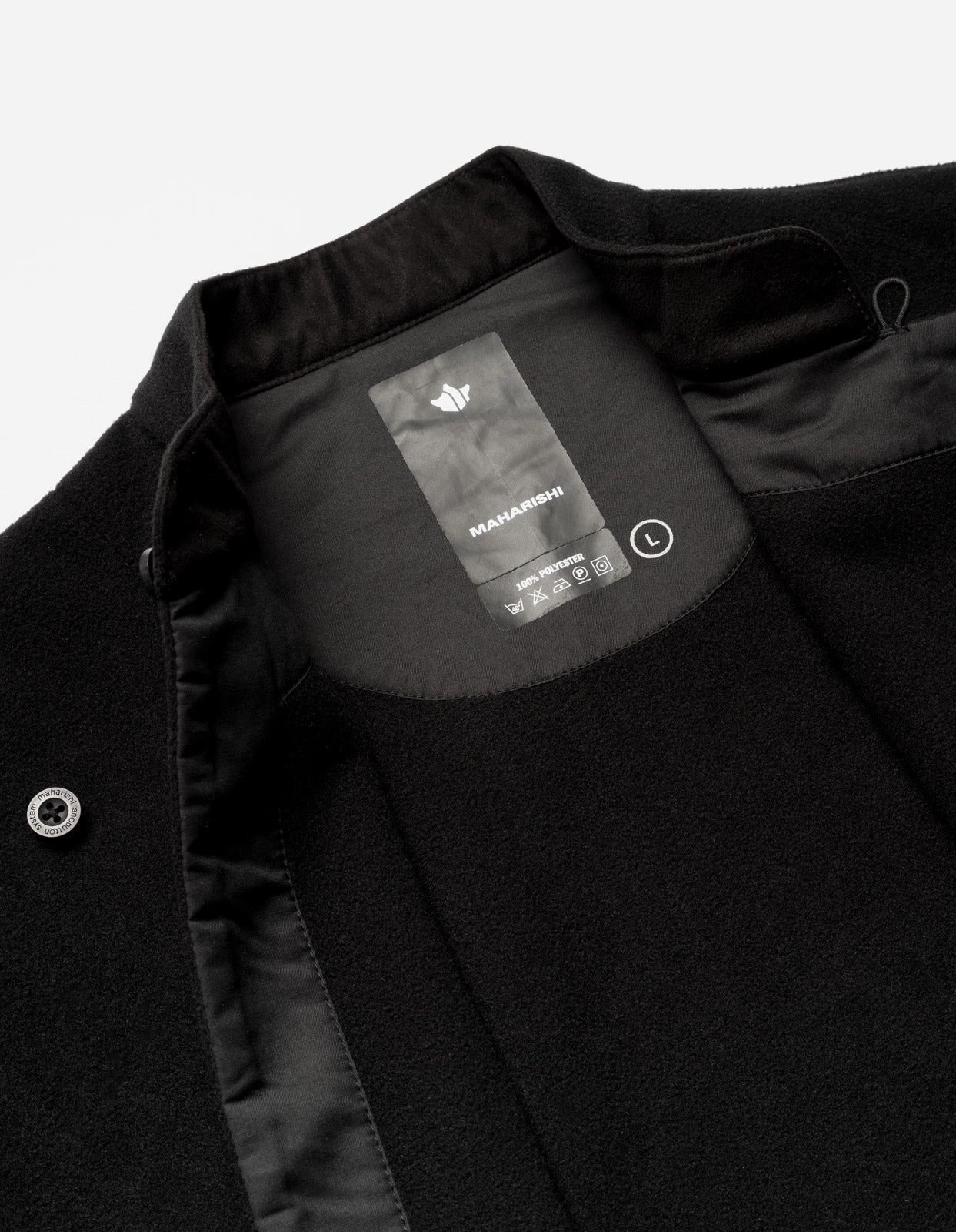4579 Asym Monk Fleece Overshirt Black