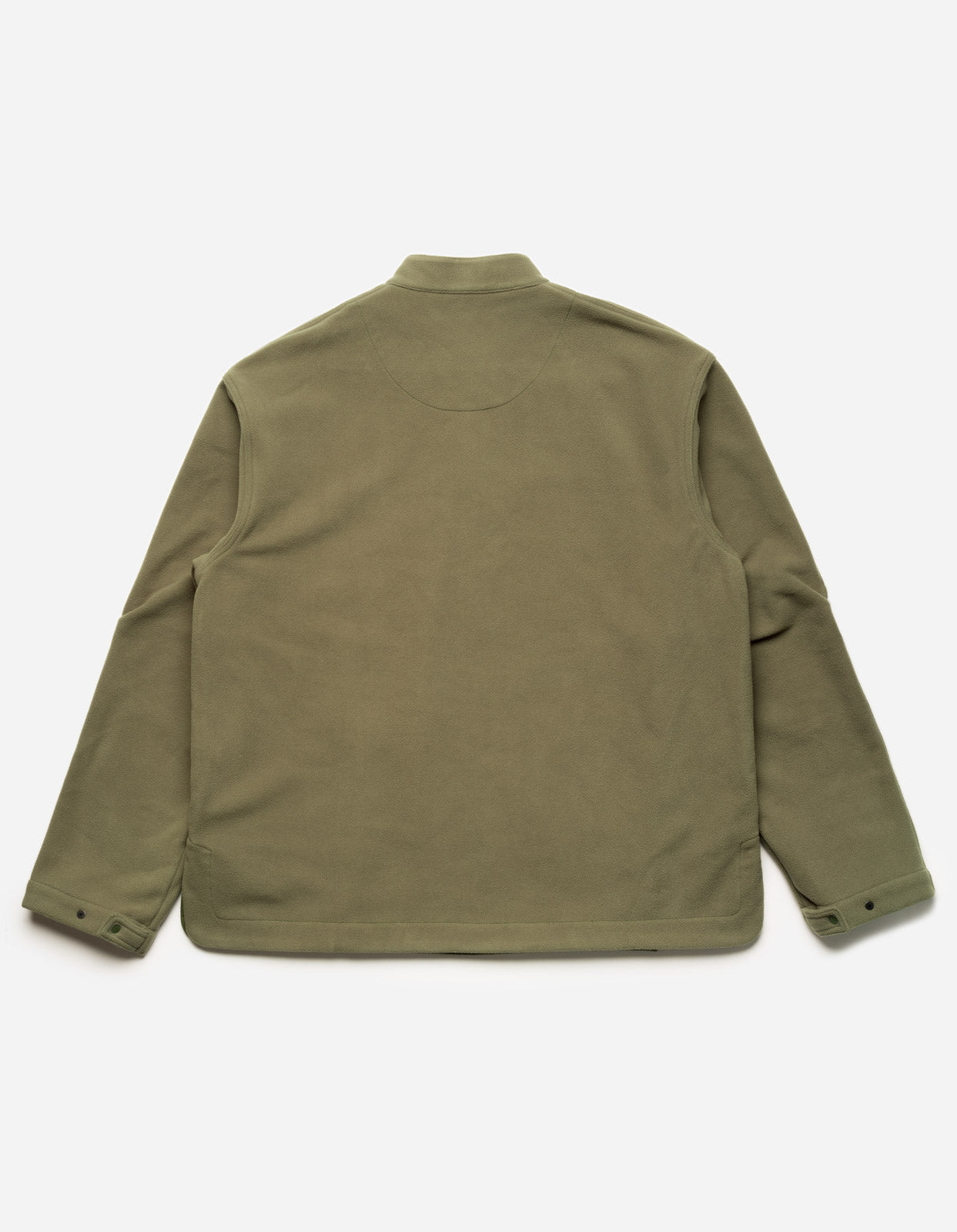 4579 Asym Monk Fleece Overshirt Olive OG-107F