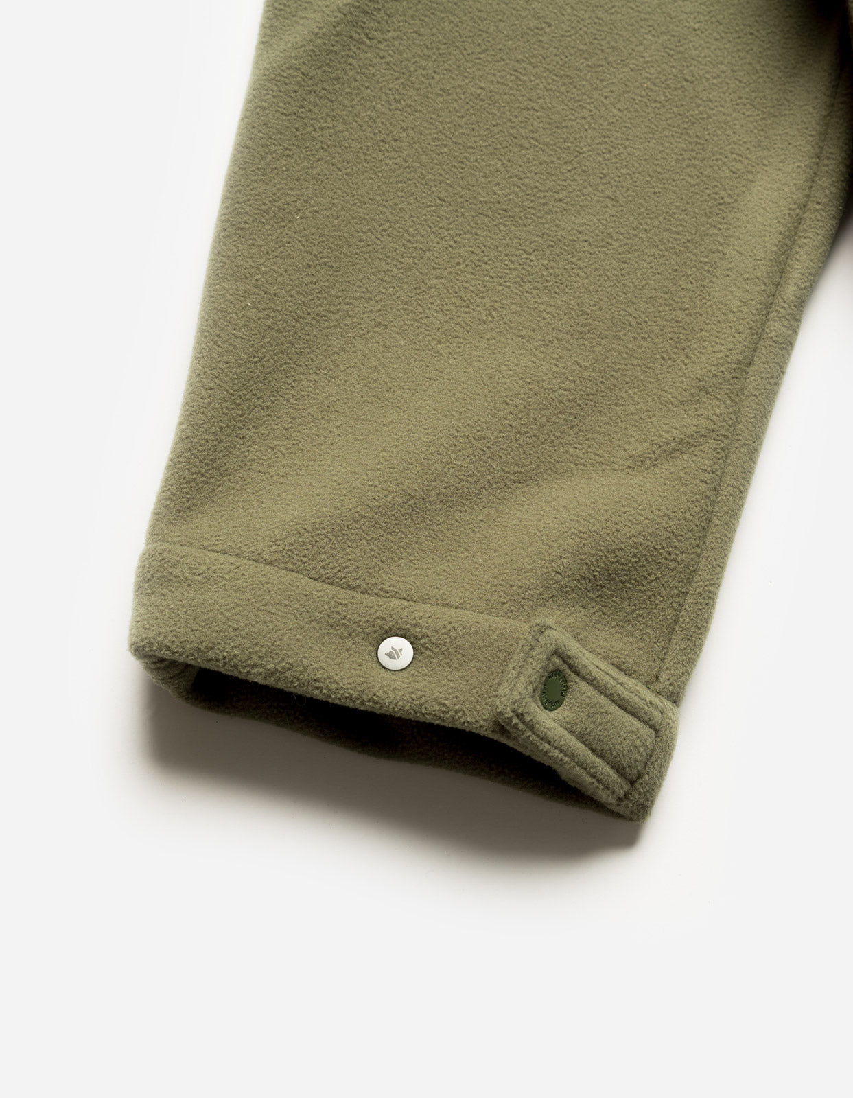 4579 Asym Monk Fleece Overshirt Olive OG-107F