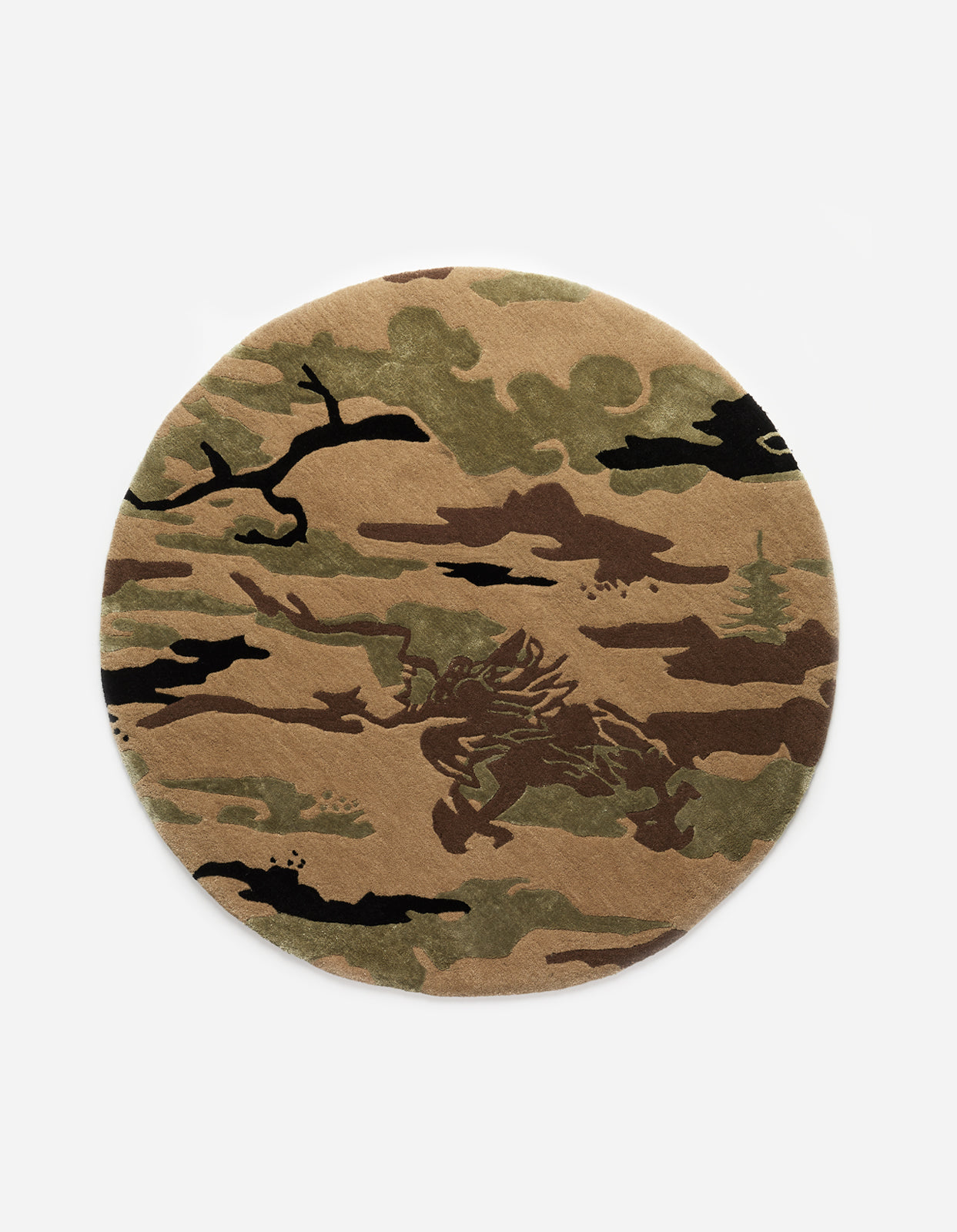 1108 DPM: Bonsai Forest Circular Rug Woodland
