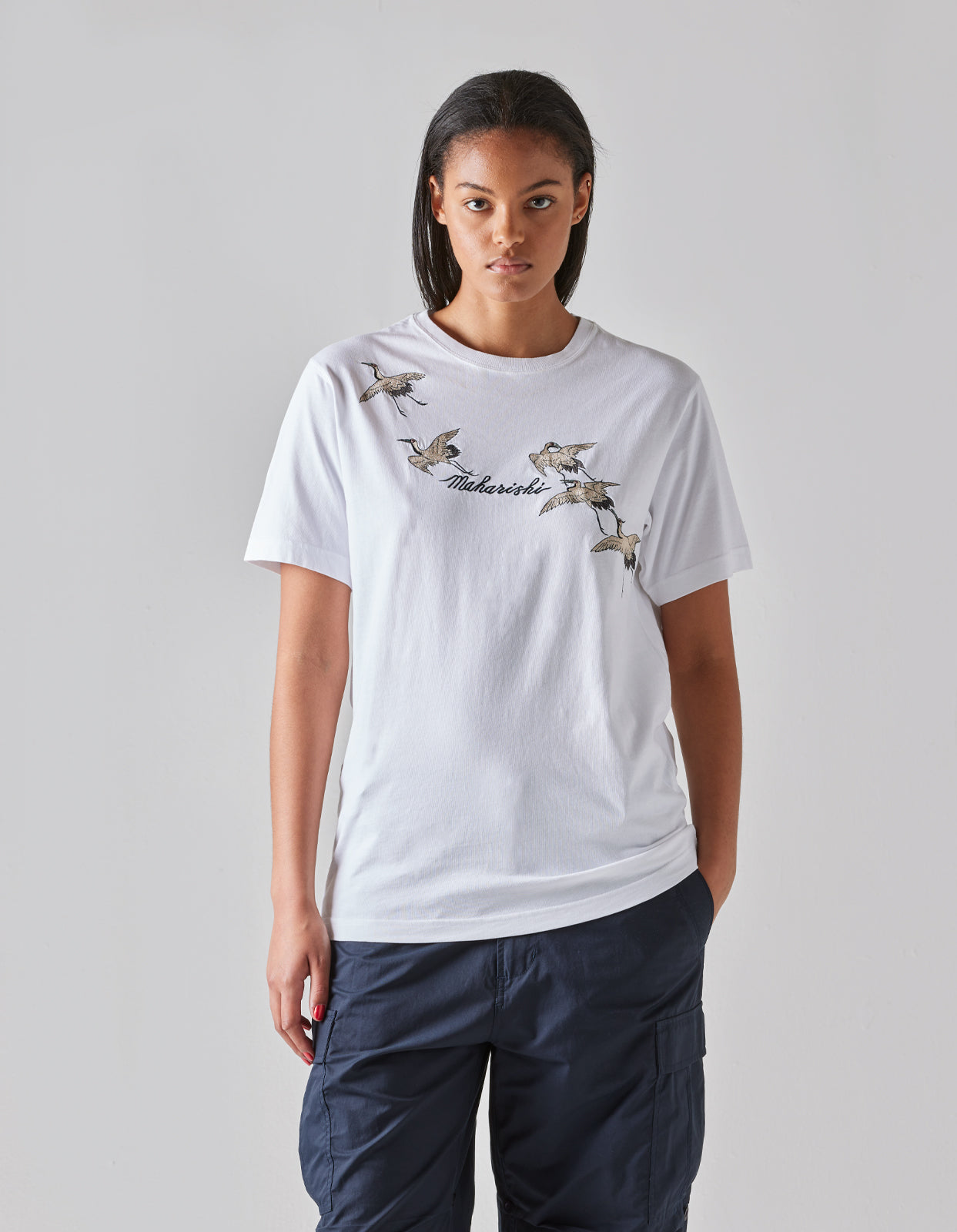 4507 Flying Peace Cranes T-Shirt White