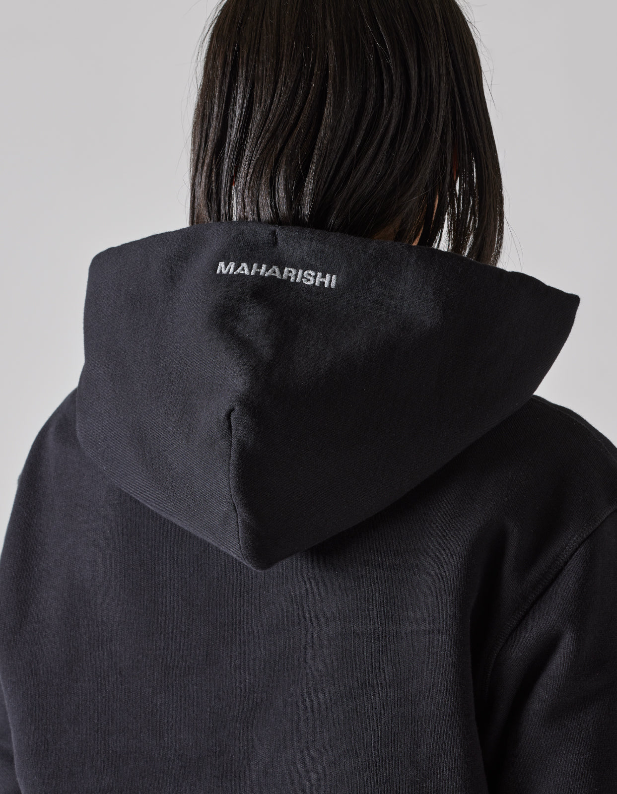 1087 Reflective Dragon Hooded Sweat Black