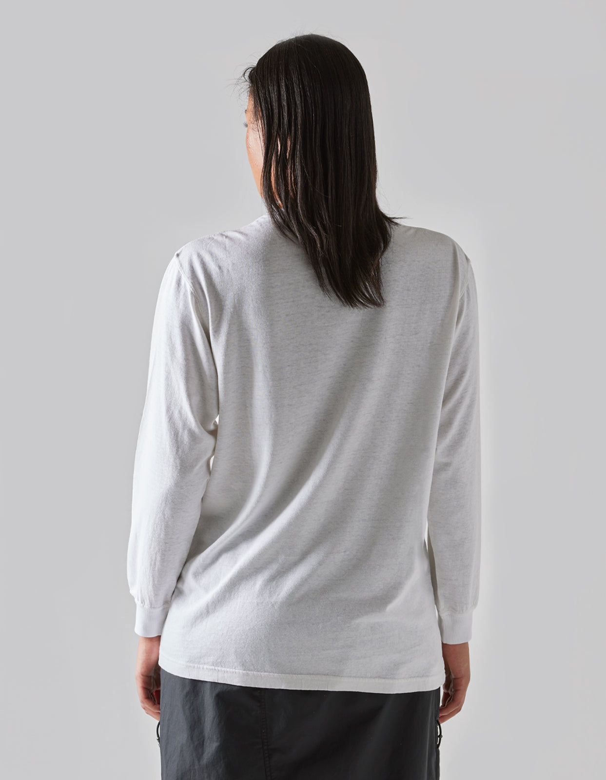 8010 Hemp Organic L/S Pocket T-Shirt White