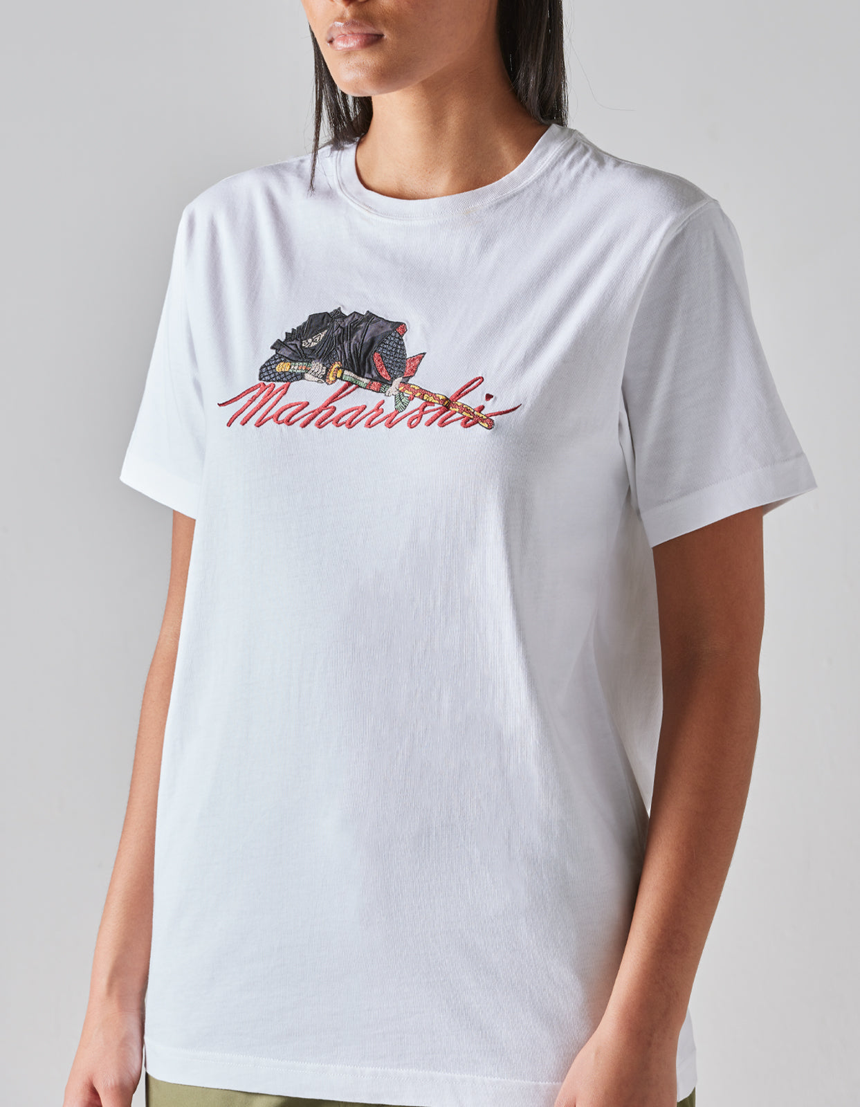 4501 Ninjutsu Embroidered T-Shirt White