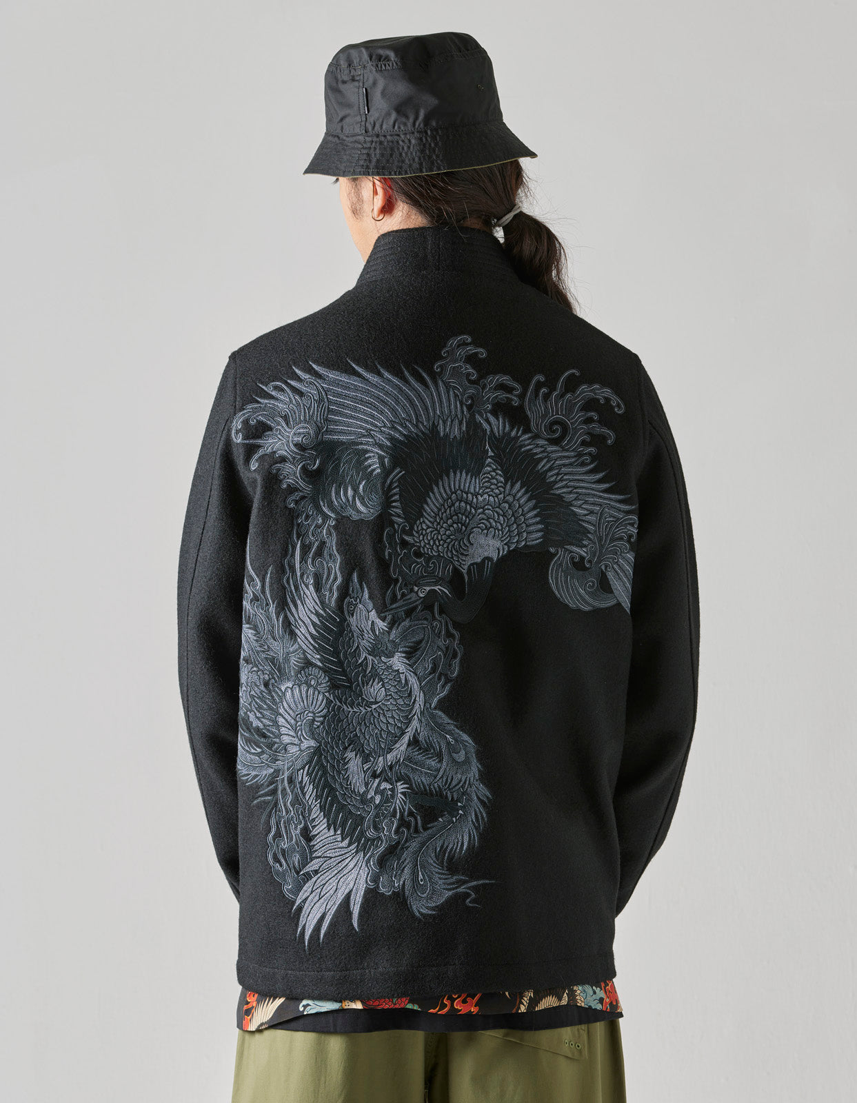 4533 Duality Stadium Kimono Tonal Black