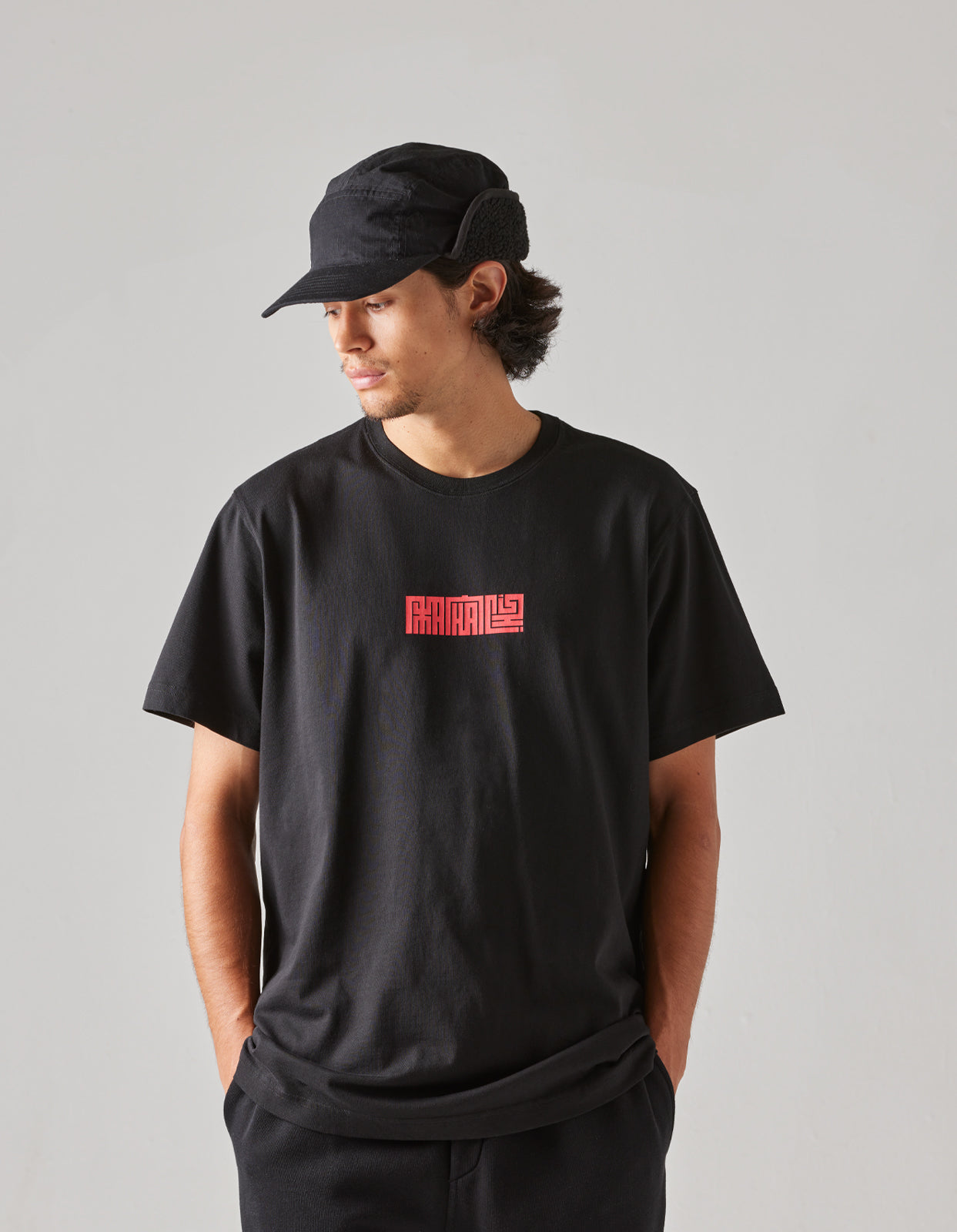 1085 Hanko Organic Printed T-Shirt Black