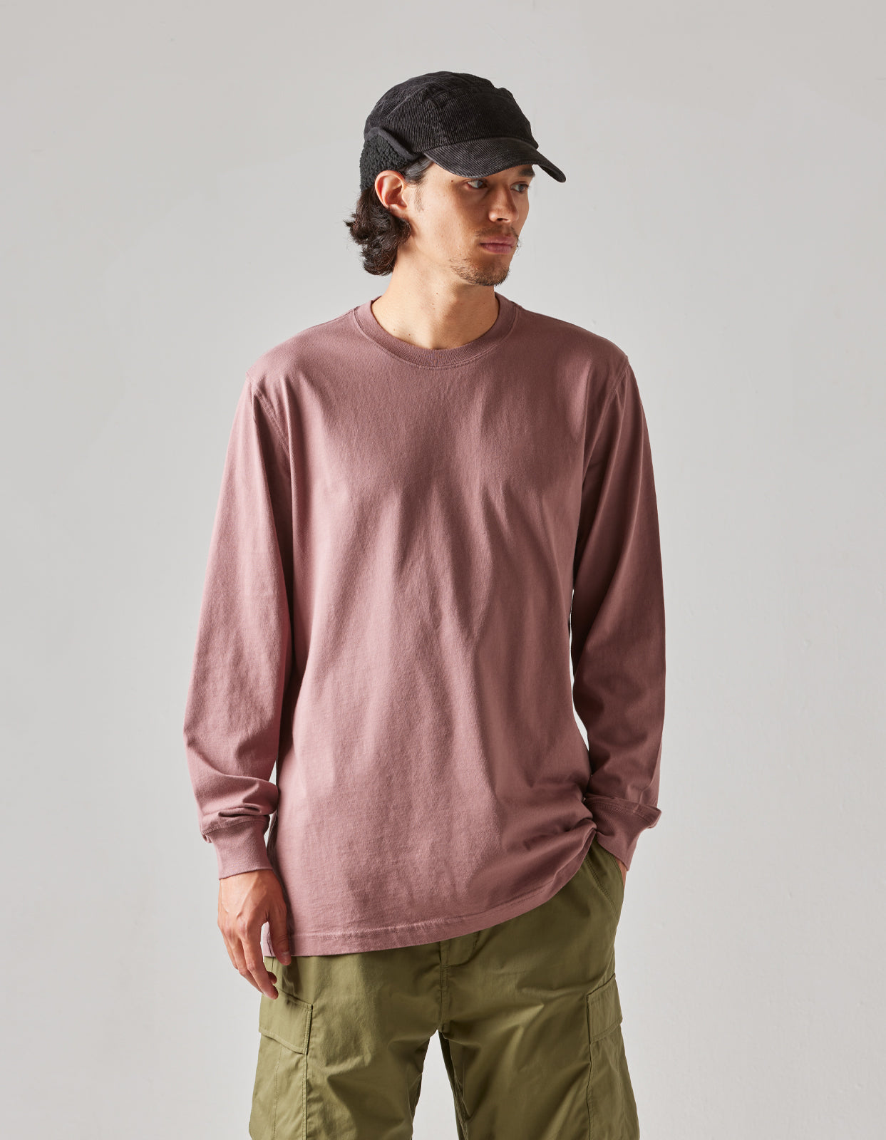 1083 Hikeshi Organic L/S T-Shirt Murasaki Purple