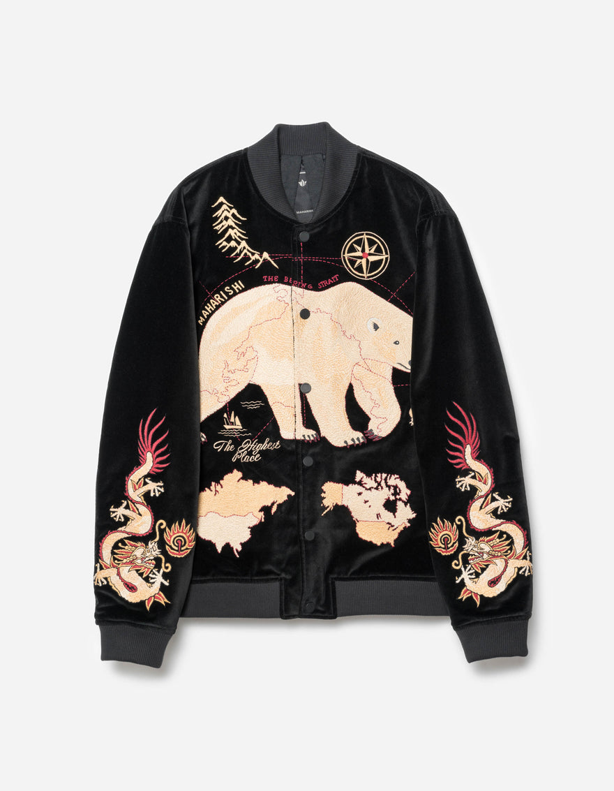 7085 Bering Strait Embroidered Tour Jacket Black