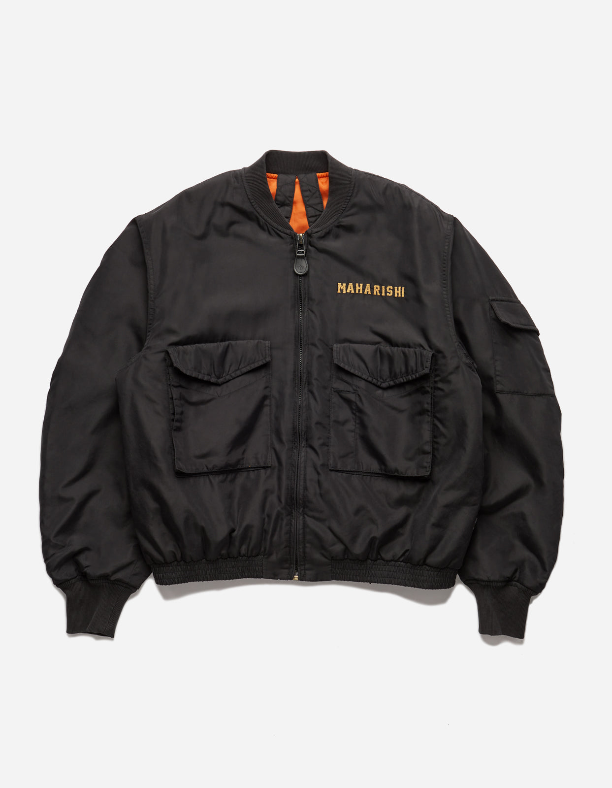 4534 Fire Phoenix MA1 Flight Jacket Black