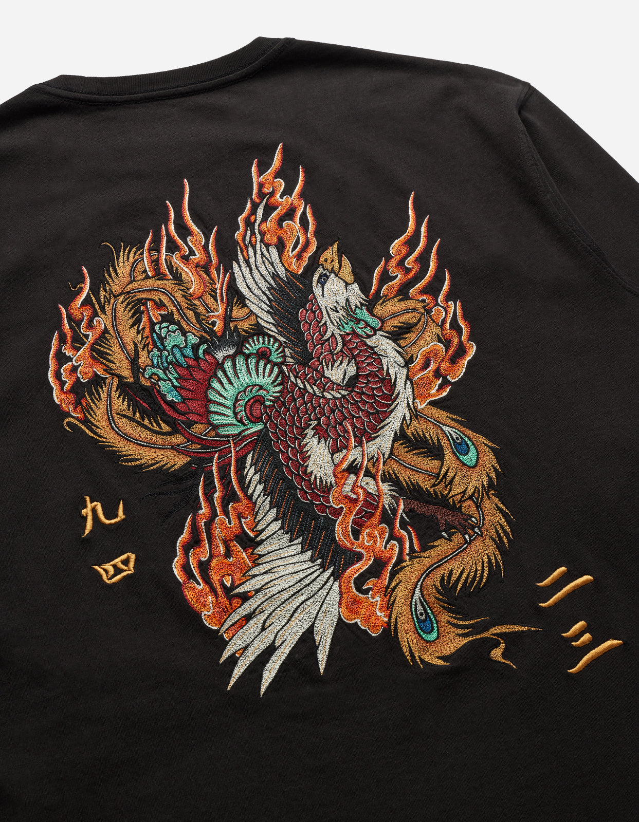 4536 Fire Phoenix L/S T-Shirt Black