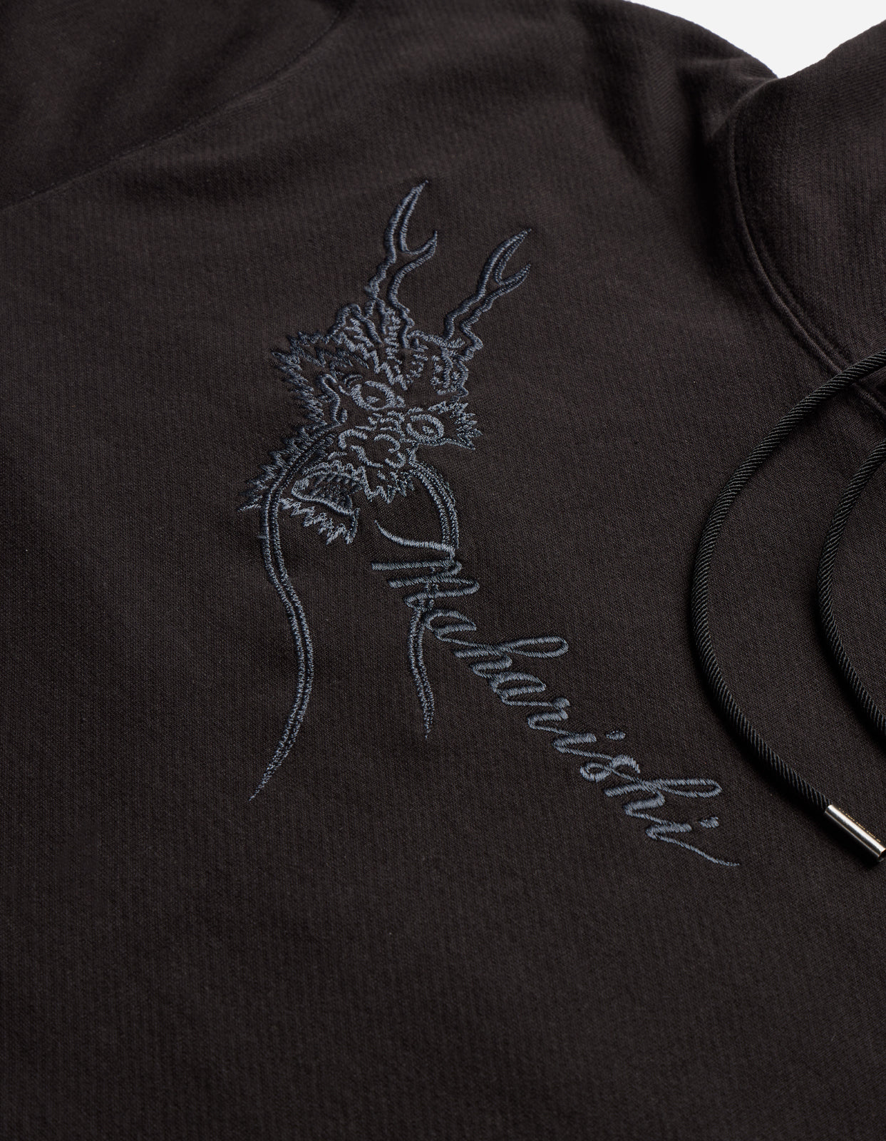 4539 Sue-Ryu Tonal Hooded Sweat Black