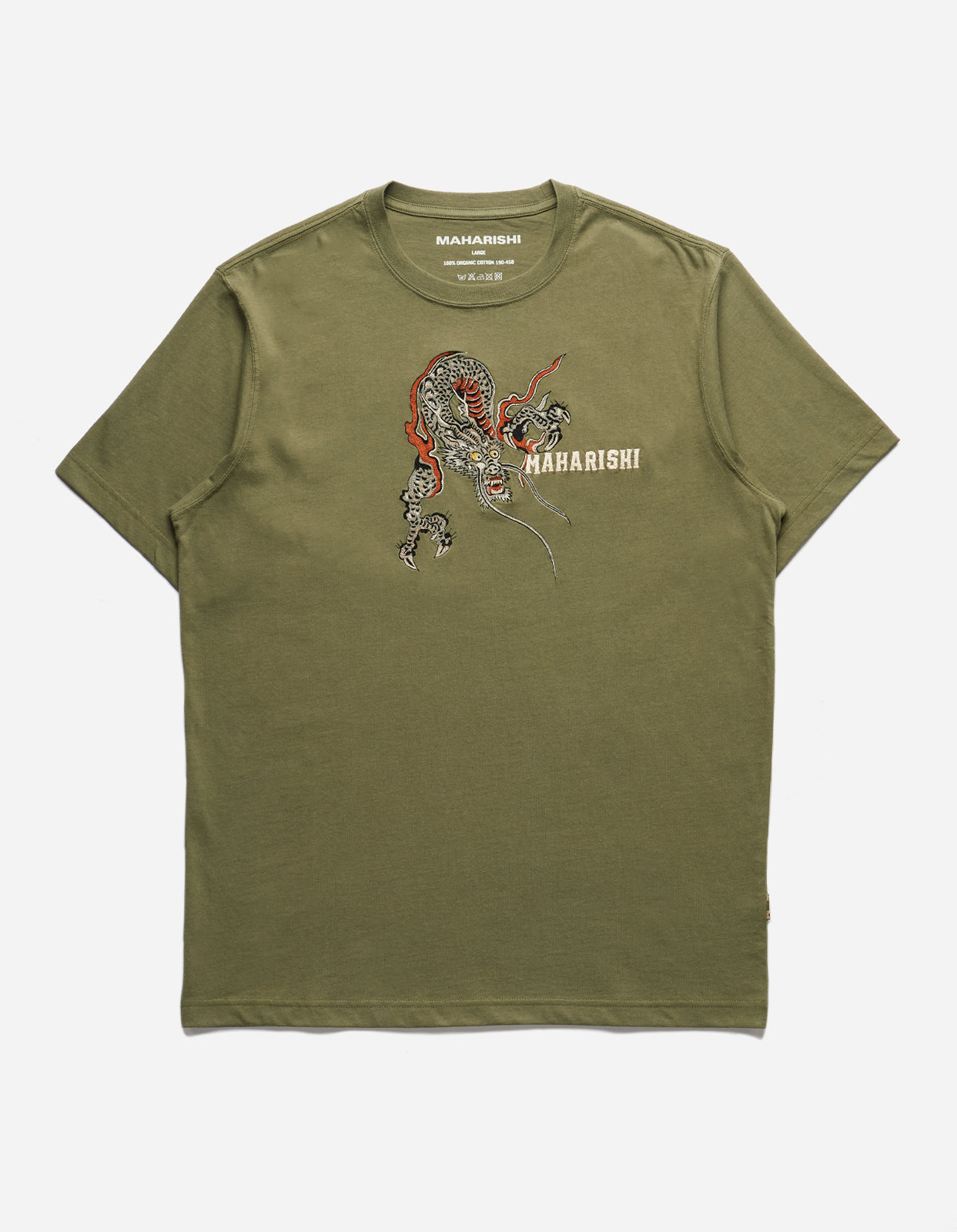 4541 Sue-Ryu Dragon Organic T-Shirt Olive OG-107F