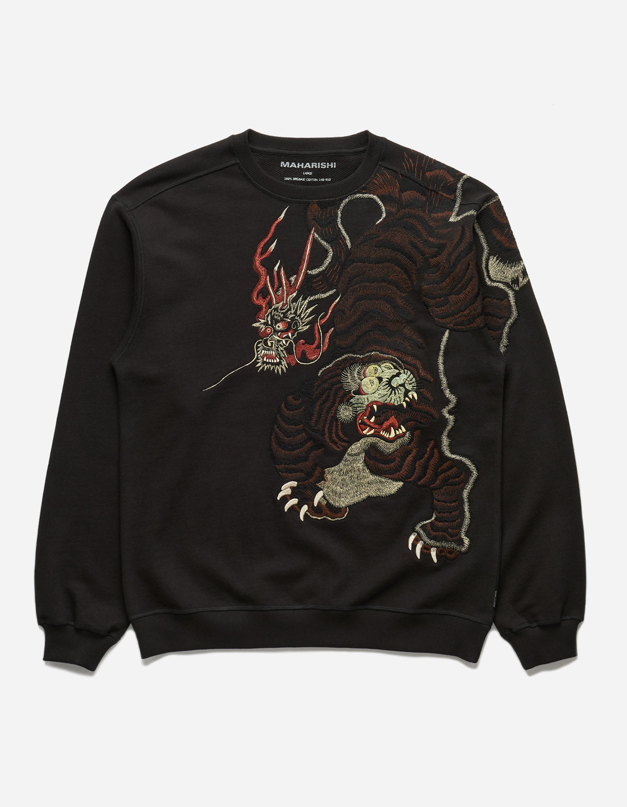 4545 Nekomata Embroidered Crew Sweat Black