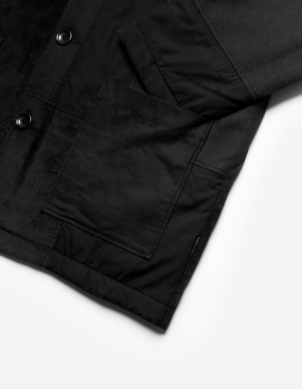 4559 Patchwork Donkey Jacket Black