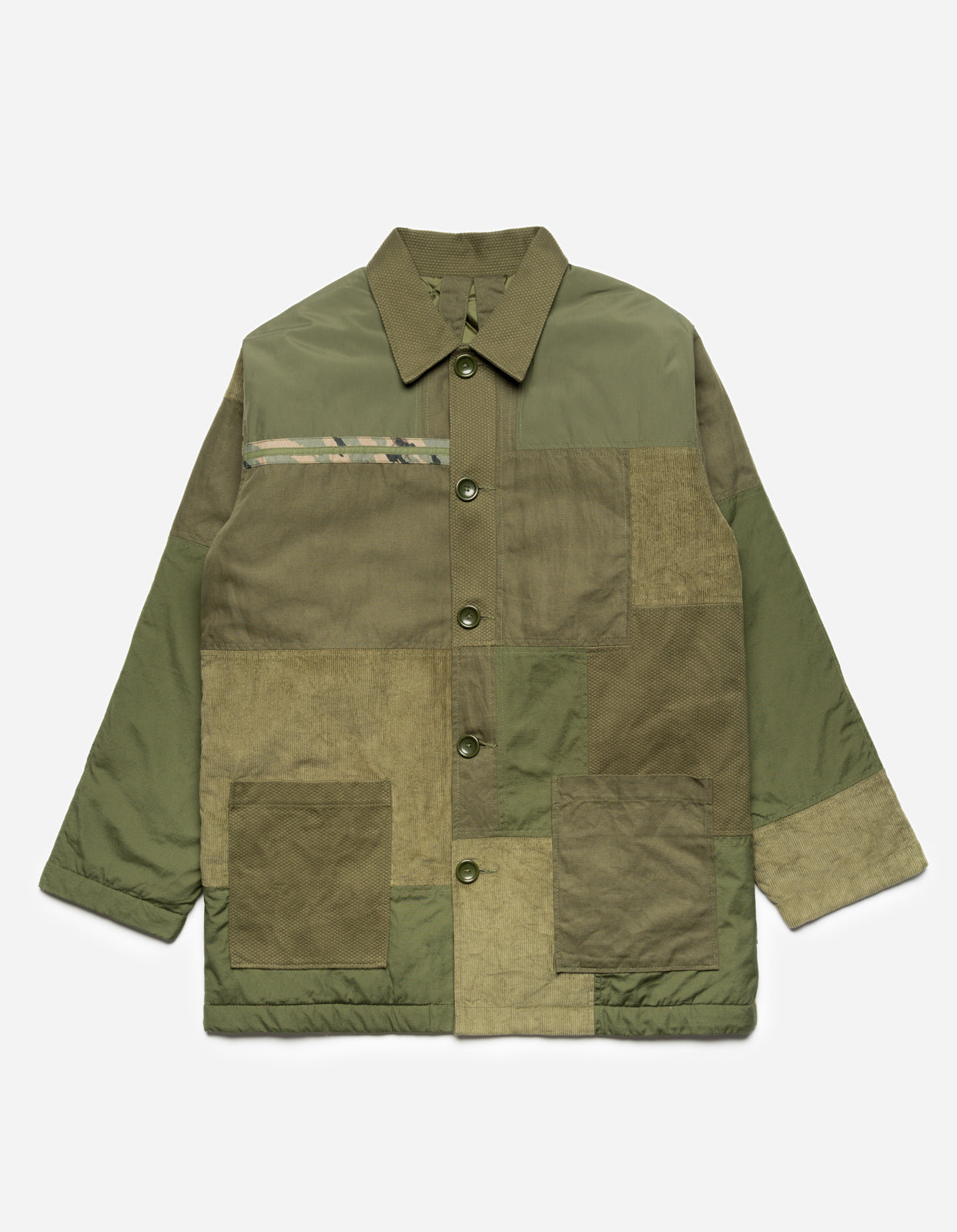 4559 Patchwork Donkey Jacket Olive
