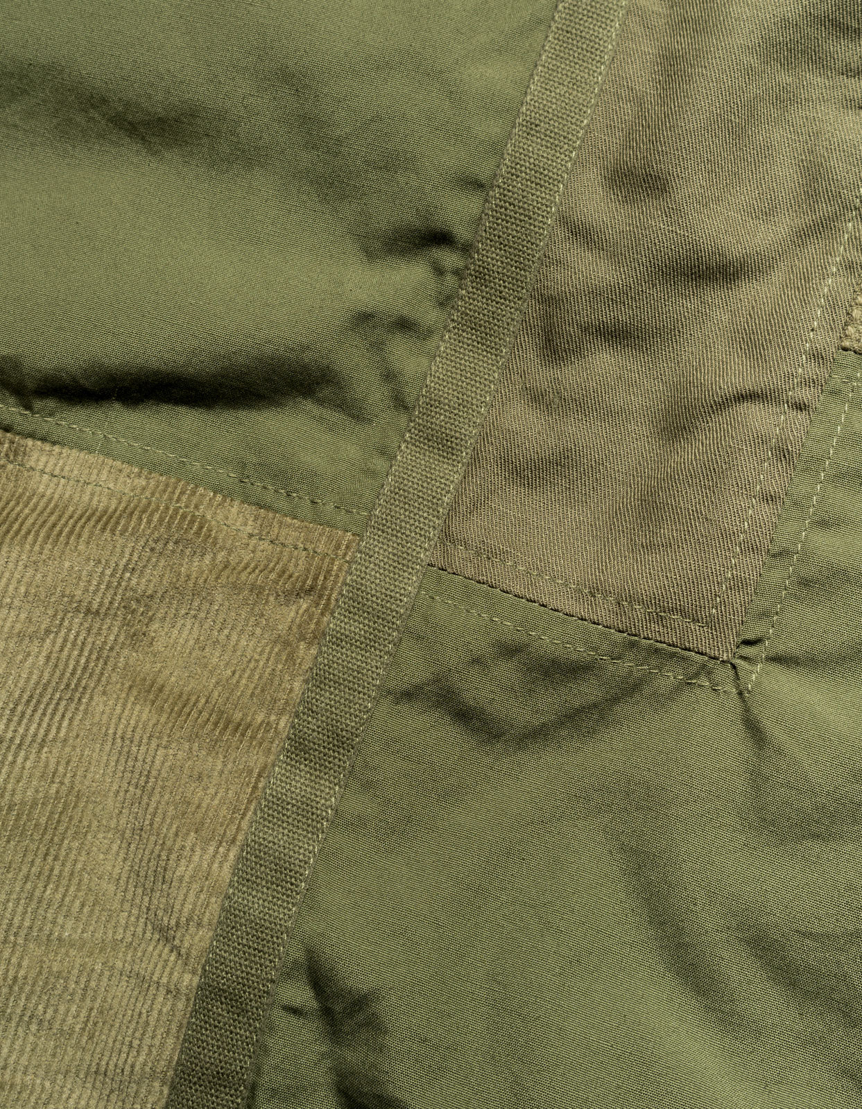 4559 Patchwork Donkey Jacket Olive