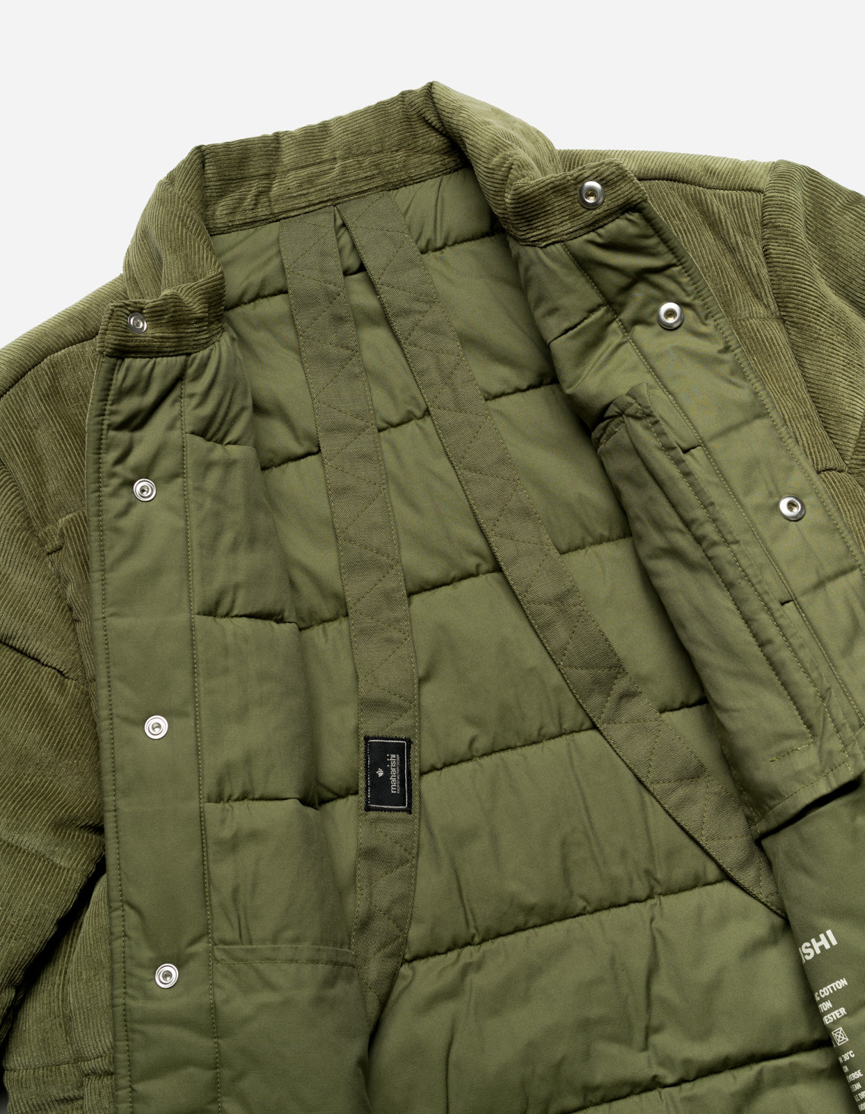 4571 Hemp Cord Padded Shirt Olive OG-107F