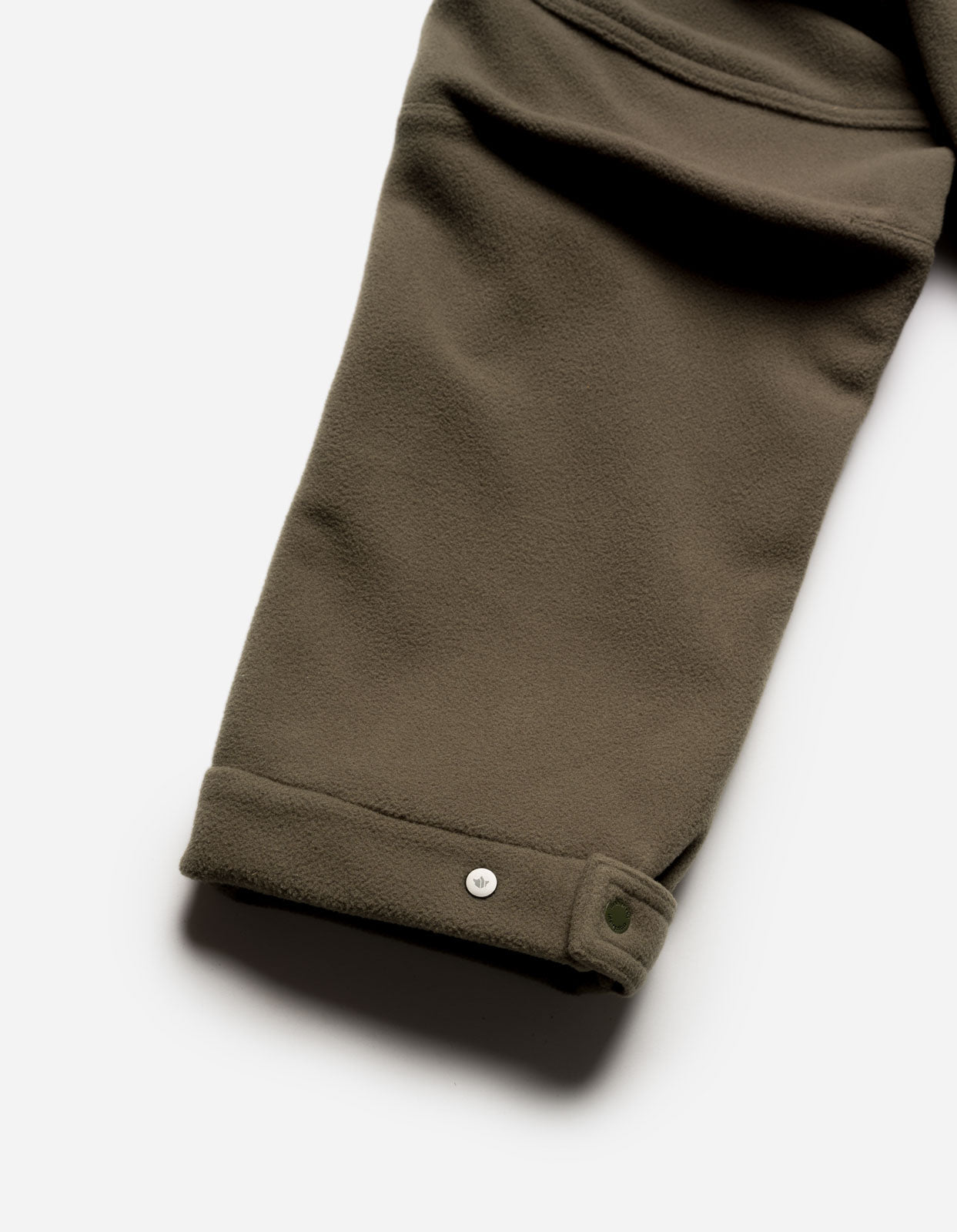 4578 Asym Zipped Hooded Fleece Olive OG-107F