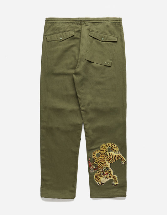 4581 Tiger Embroidered Straight Snopants® Olive OG-107F
