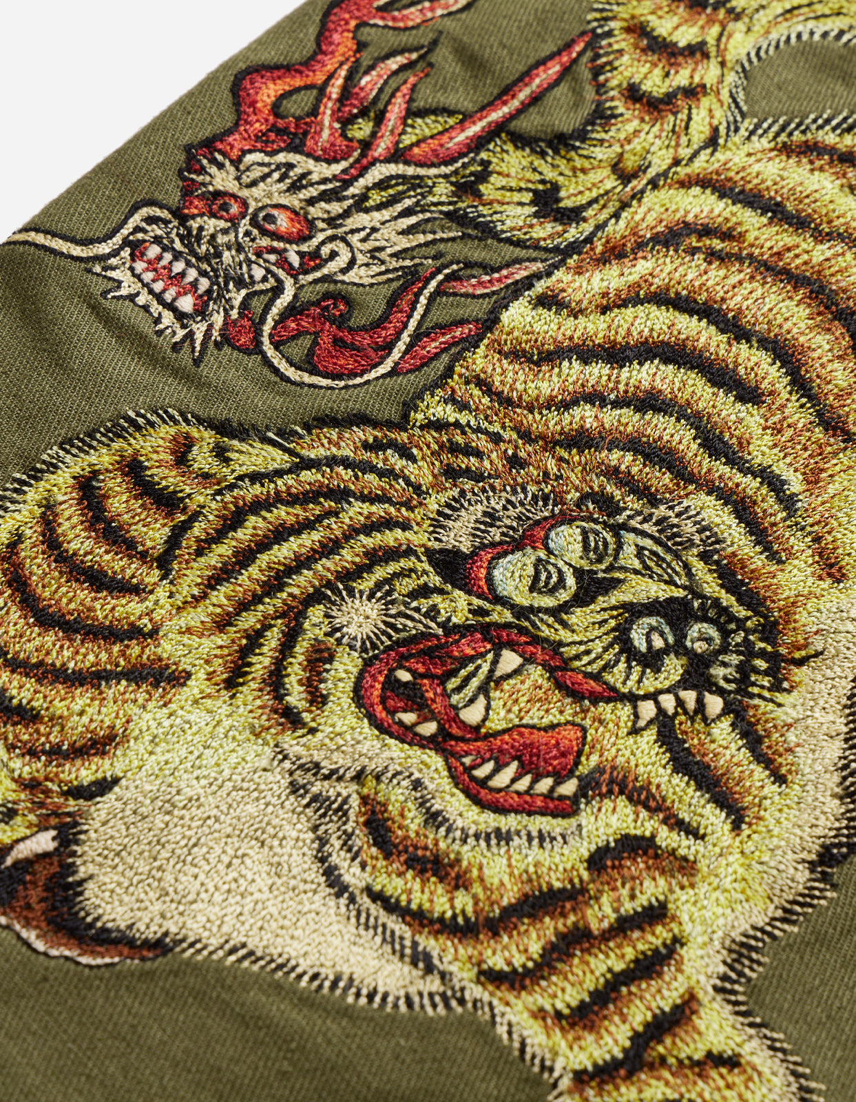 4581 Tiger Embroidered Straight Snopants® Olive OG-107F