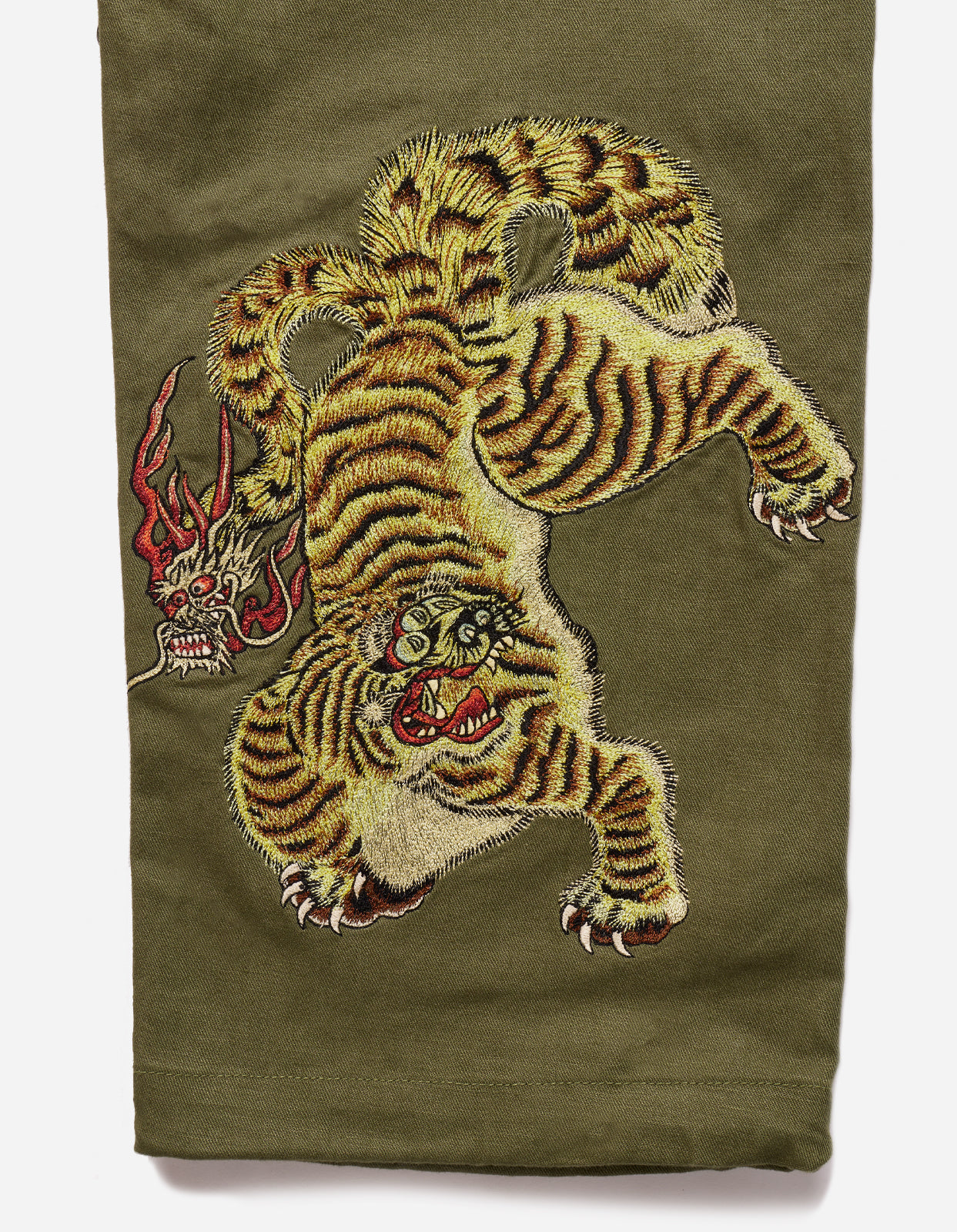 4581 Tiger Embroidered Straight Snopants® Olive OG-107F