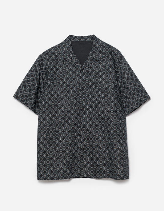 5205 Wagara Camp Collar Shirt Black