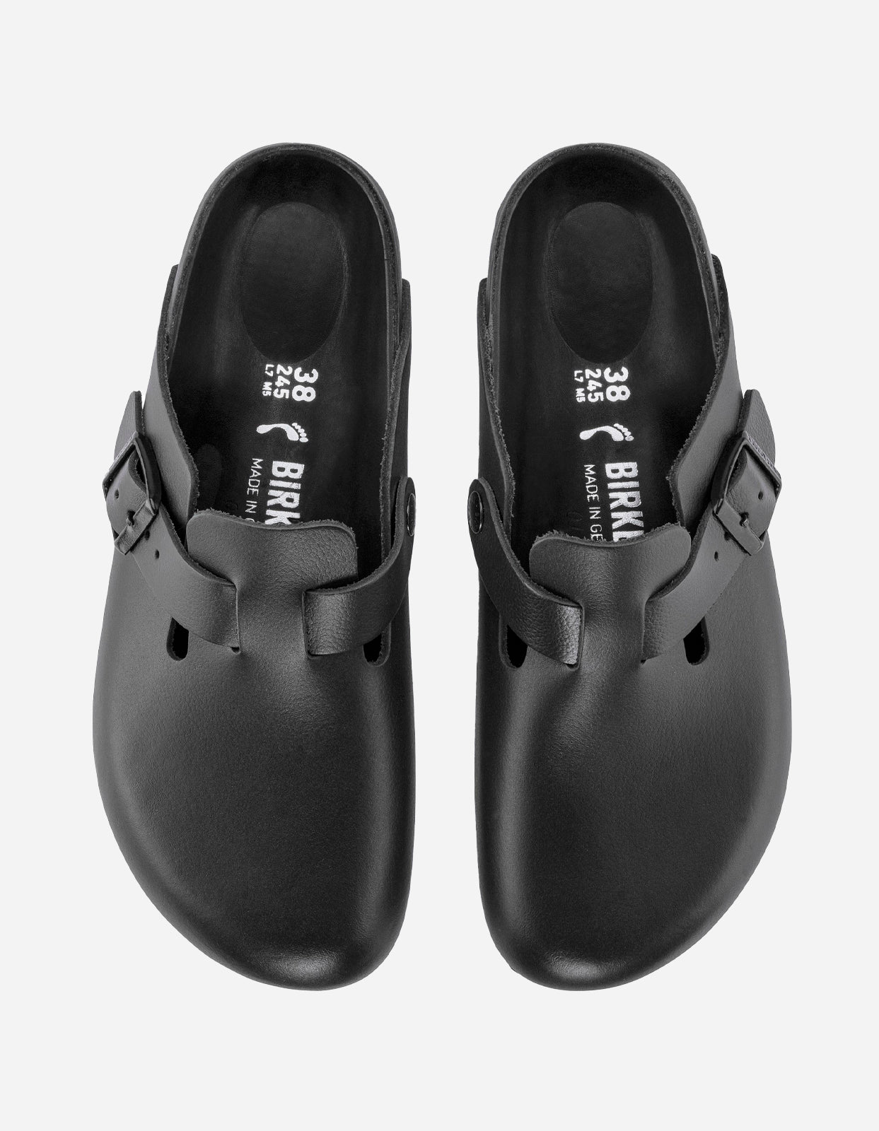 Birkenstock Boston Exquisite Natural Leather Black