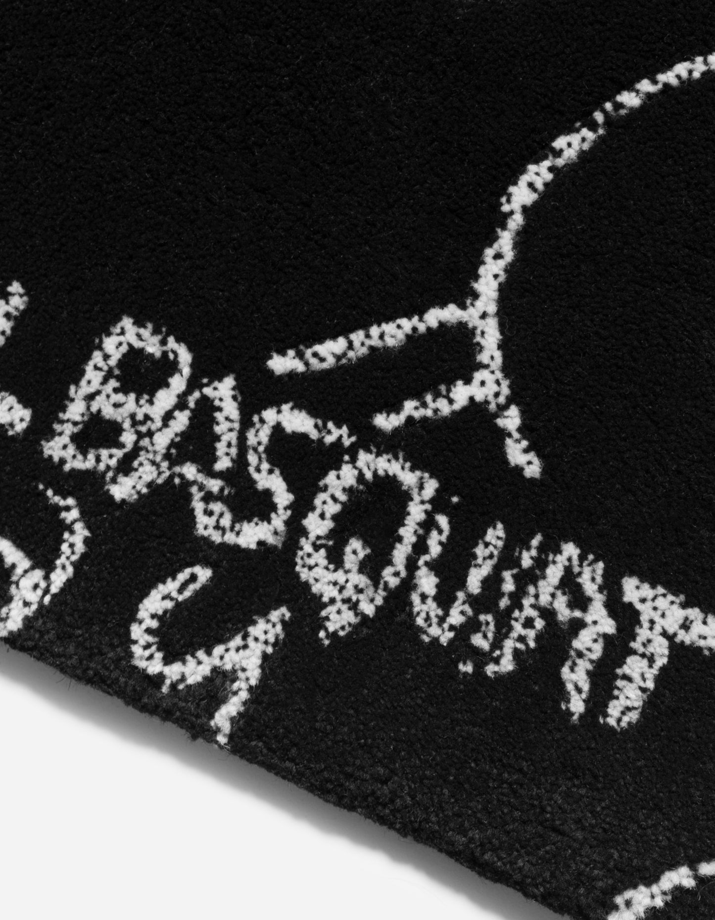 1308 Maha Basquiat Chalk Camo Rug Black