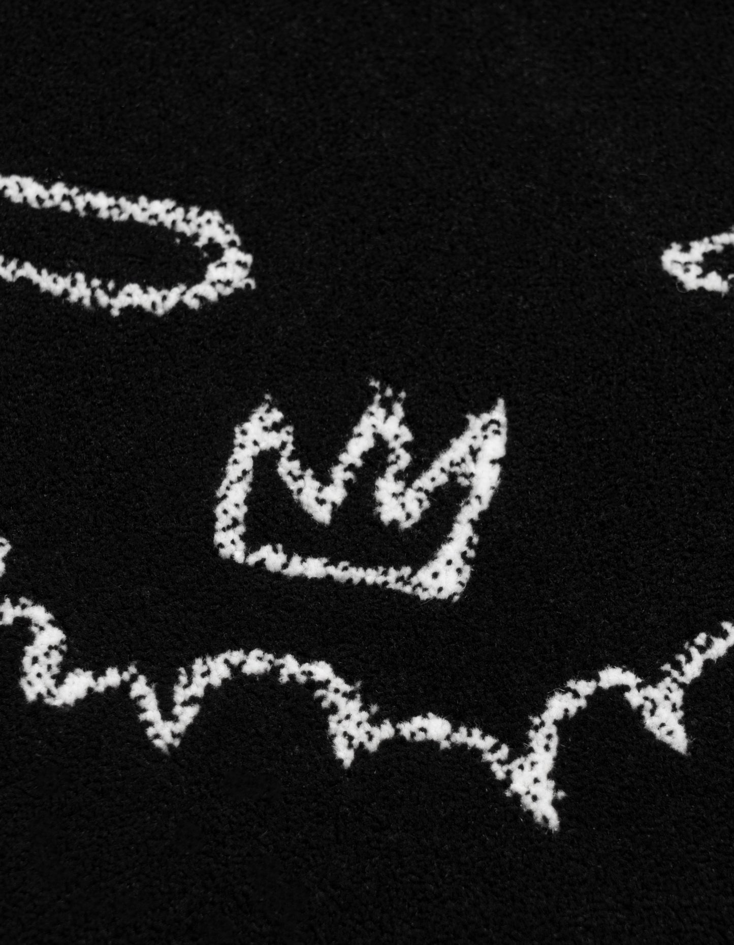 1308 Maha Basquiat Chalk Camo Rug Black