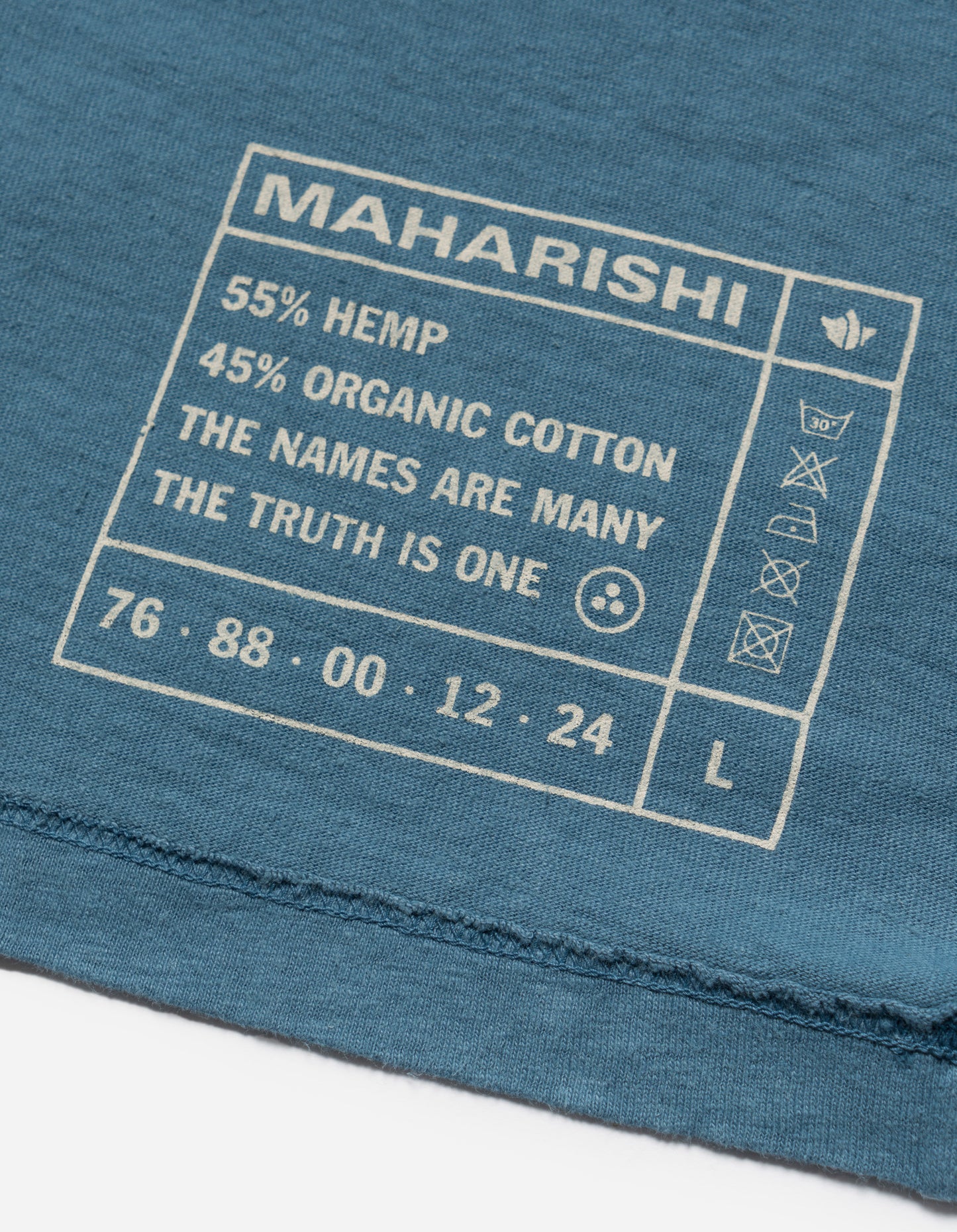 5000 Kesagiri Hemp Oversized T-Shirt Subdued Blue