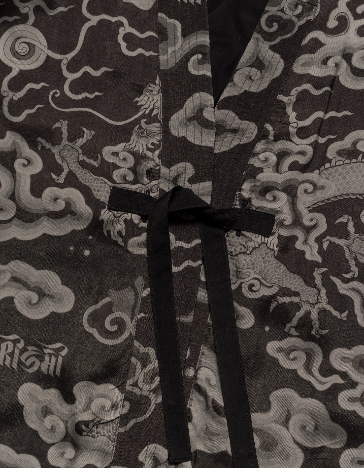 5027 30th Anniversary Reversible Kimono Black