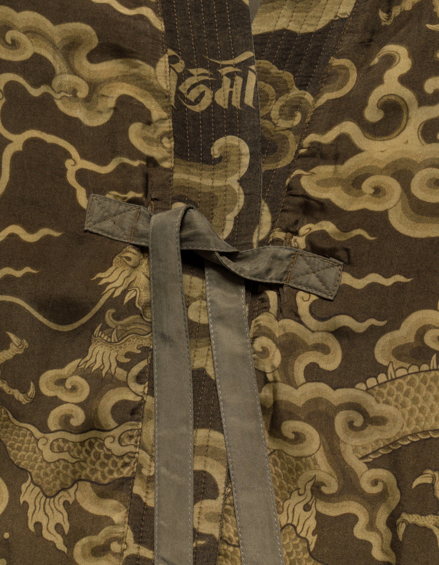 5027 30th Anniversary Reversible Kimono Olive