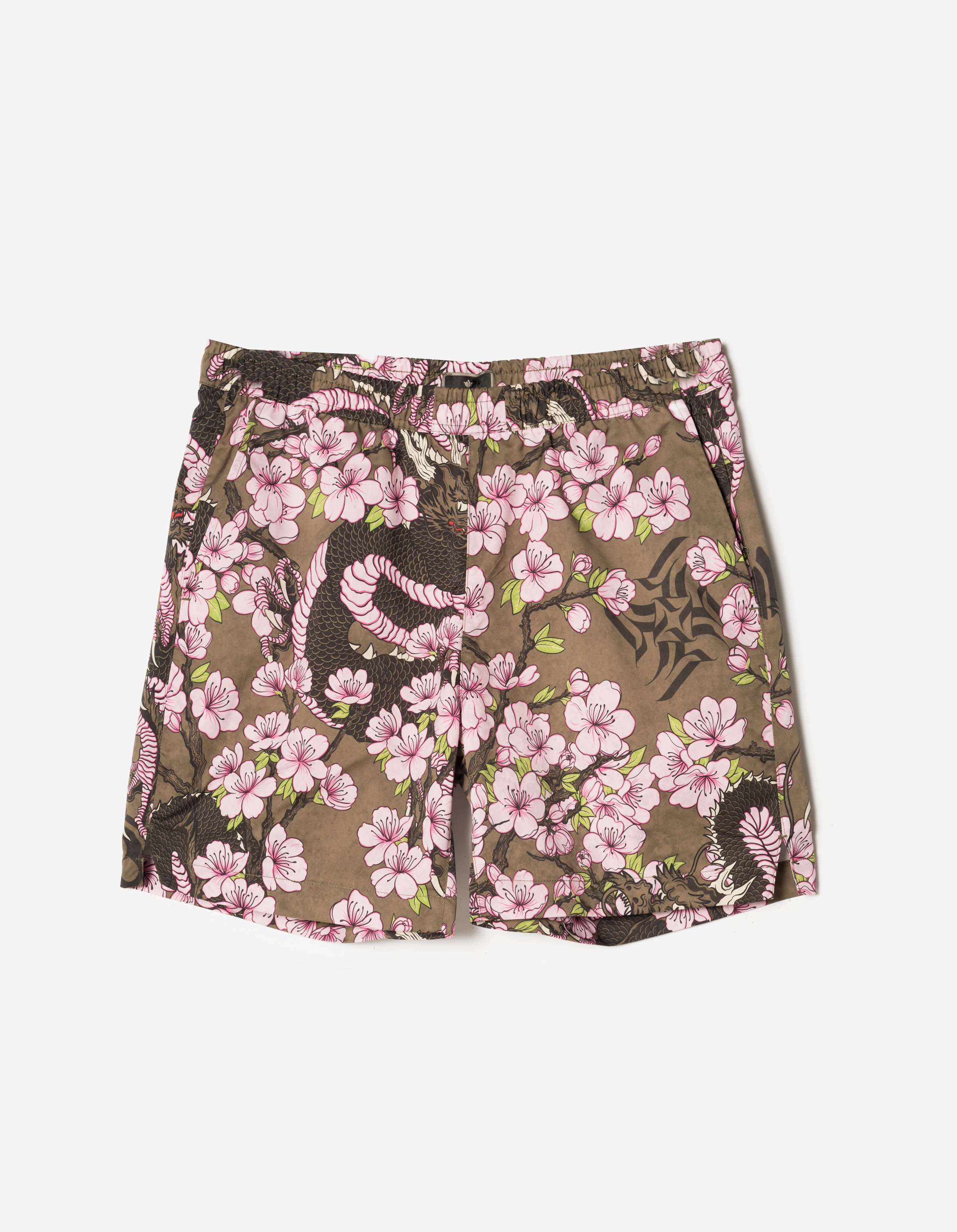 7379 Sakura Serenity Swim Shorts Olive – Maharishi