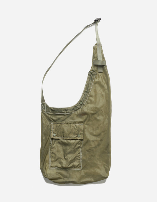 5093 Upcycled Parachute Sling Bag Olive