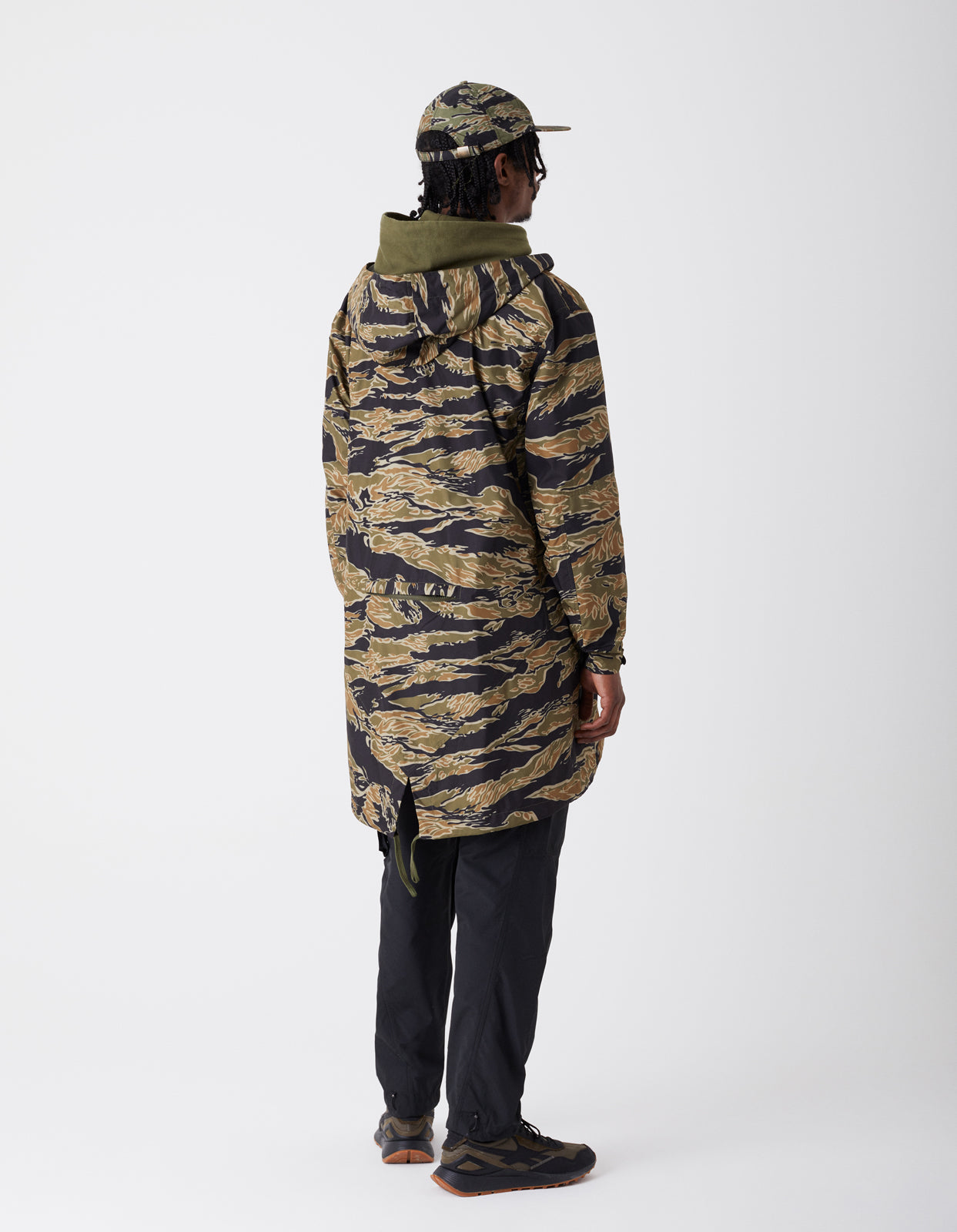 8060 Packaway Kimono Fishtail Parka · Italian Recycled Micro Ripstop Mint Gold Tigerstripe