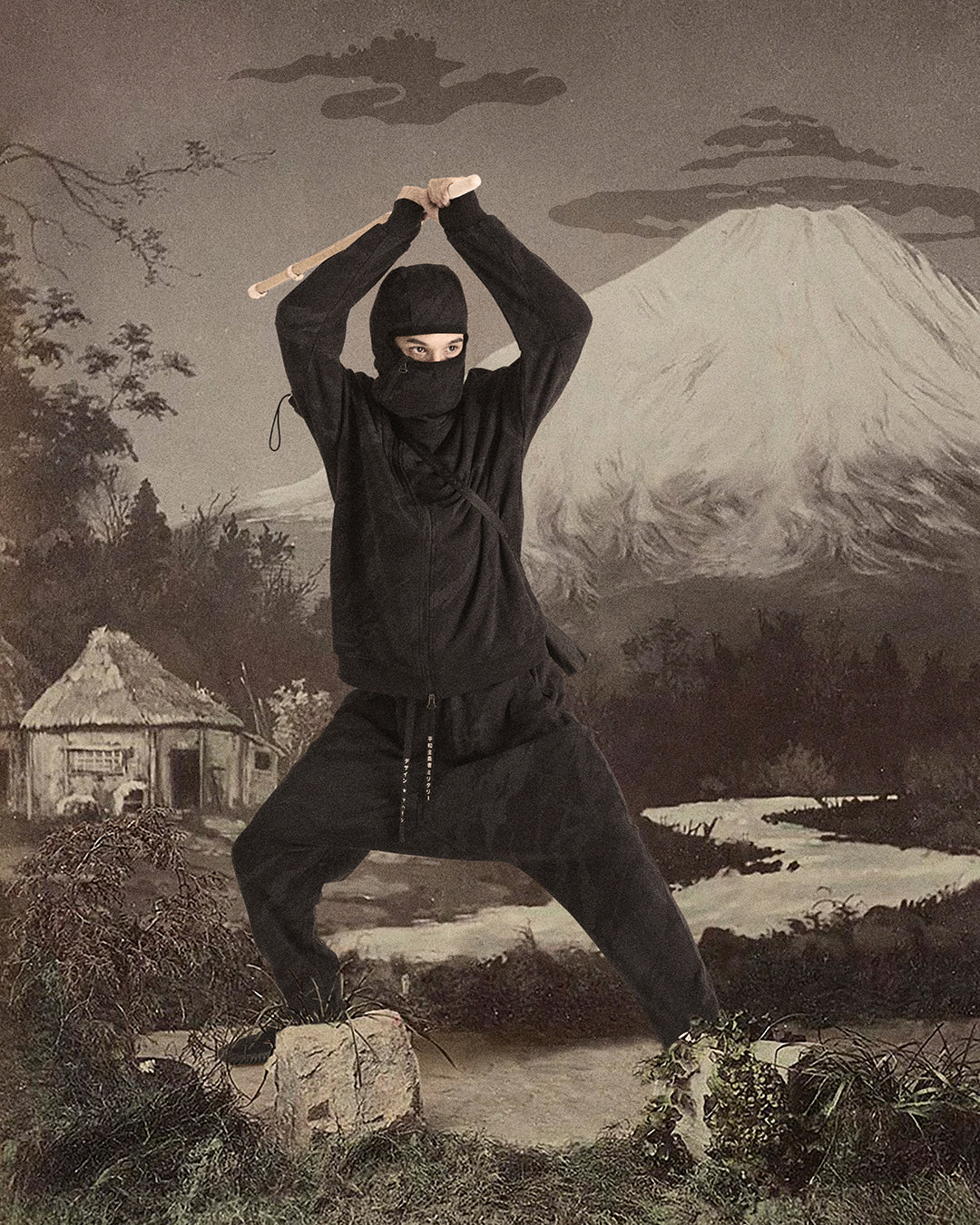 4518 Camo Shinobi Hooded Sweat Subdued Night