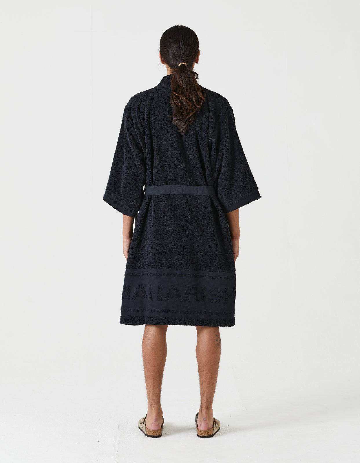 9872 Kimono Robe · Organic Cotton 600 Black