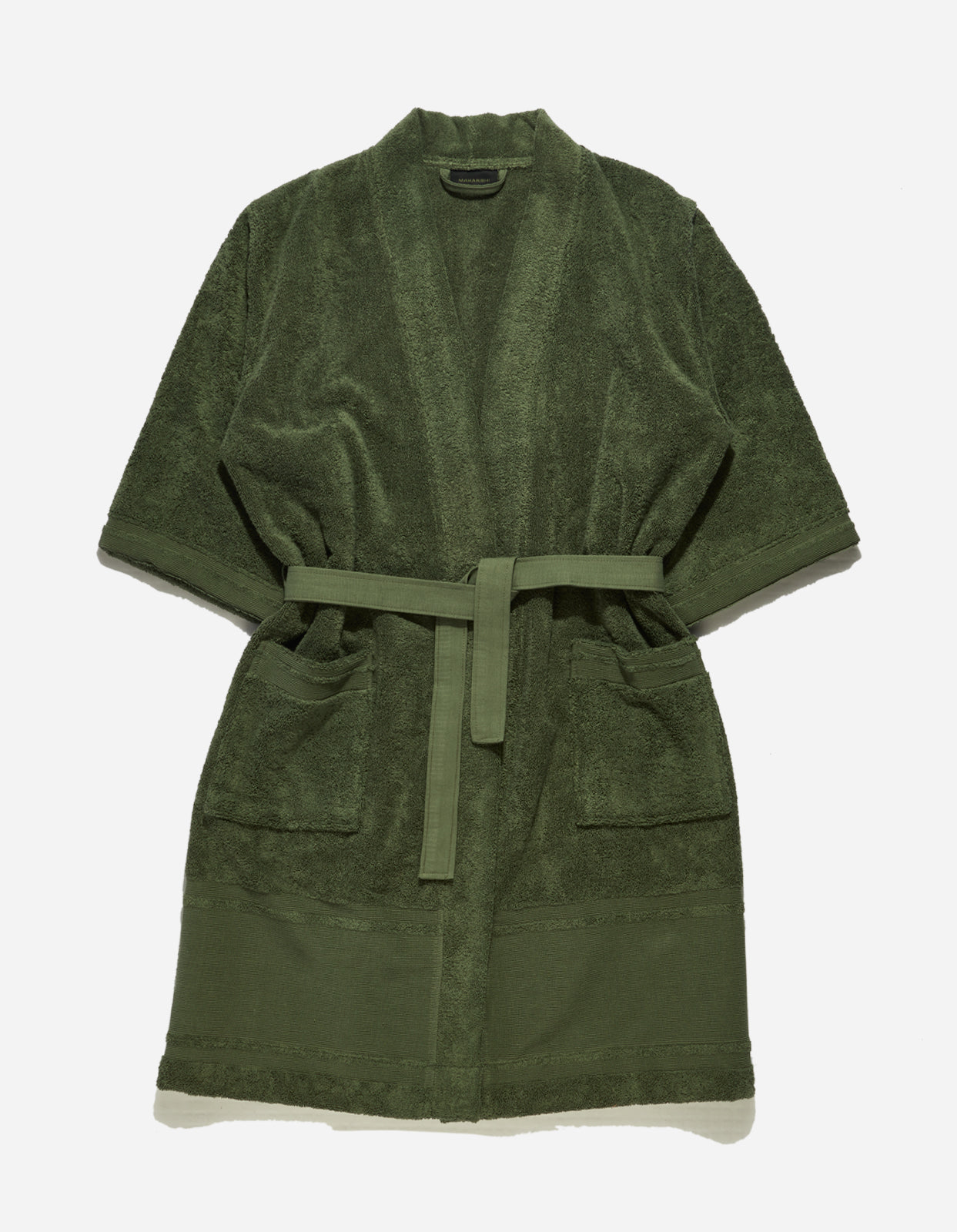 9872 Kimono Robe · Organic Cotton 700 Olive - Main Image