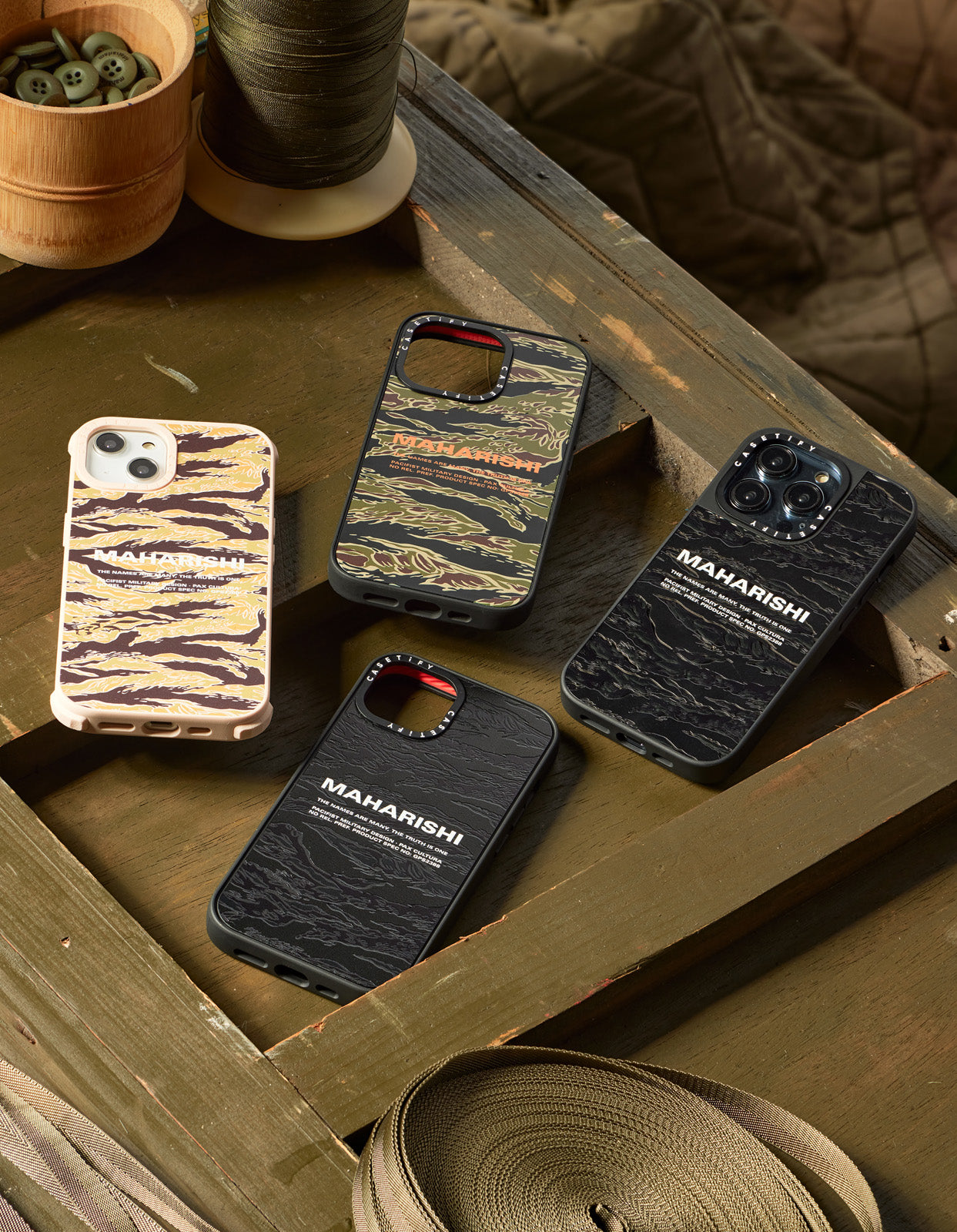 Maharishi x CASETiFY iPhone Case Golden Tigerstripe