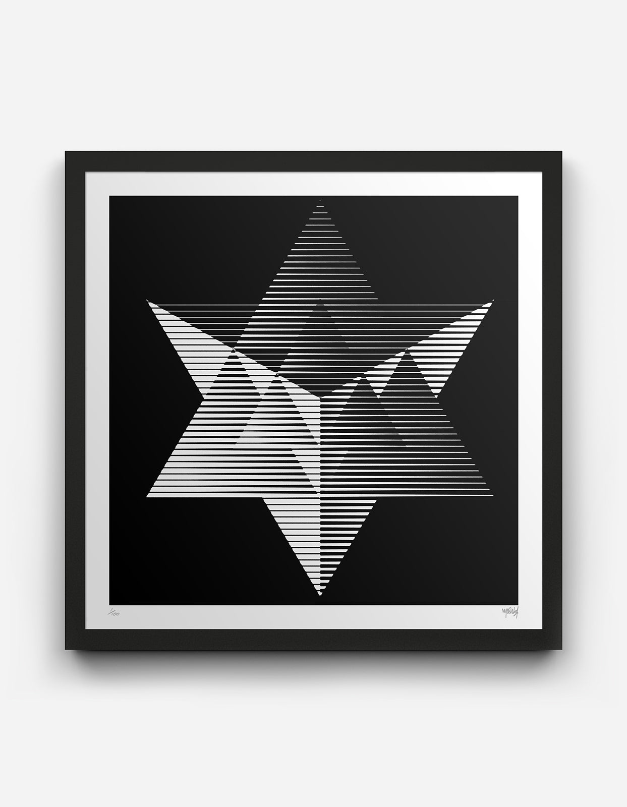 Myoshka Merkaba Monochrome Print