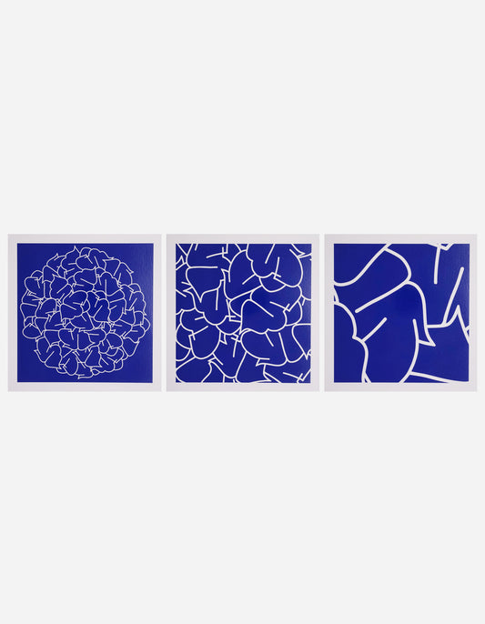 Teach YE-105, 106 & 107 Triptych Blue