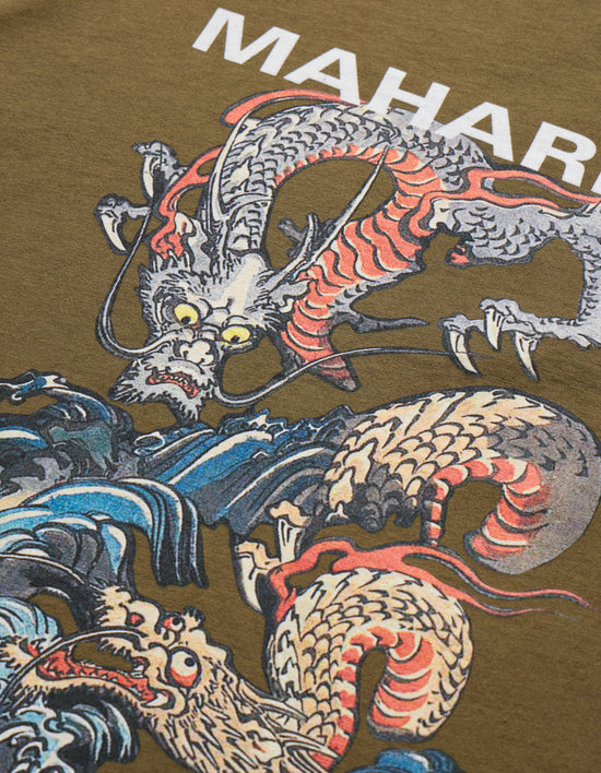 Maharishi | Double Dragons Organic T-Shirt Olive