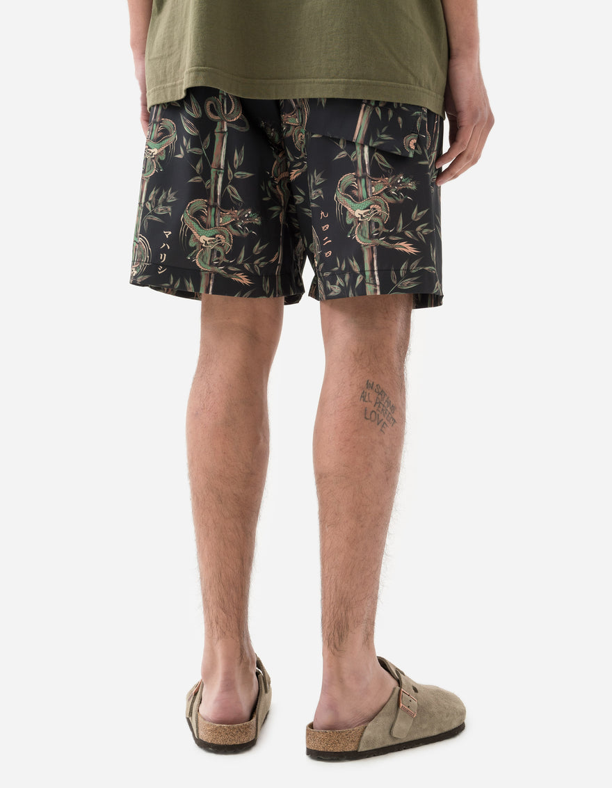 1272 Dragon Bamboo Swim Shorts Black