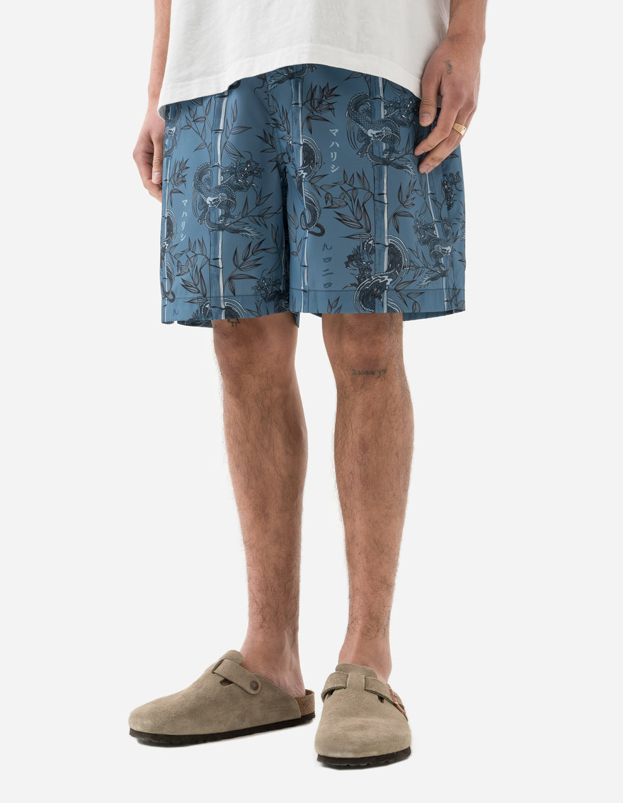1272 Dragon Bamboo Swim Shorts Subdued Blue