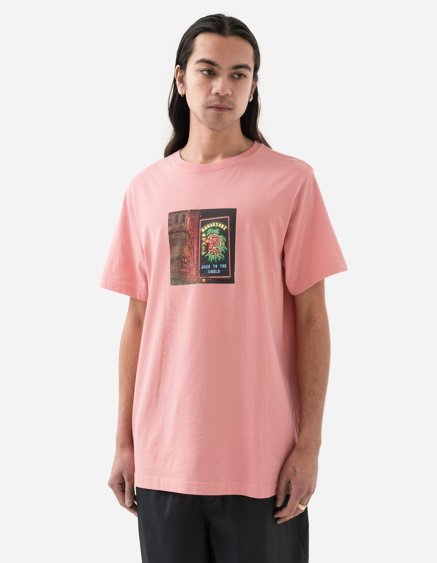 1281 Neon Tiger T-Shirt Flag Pink