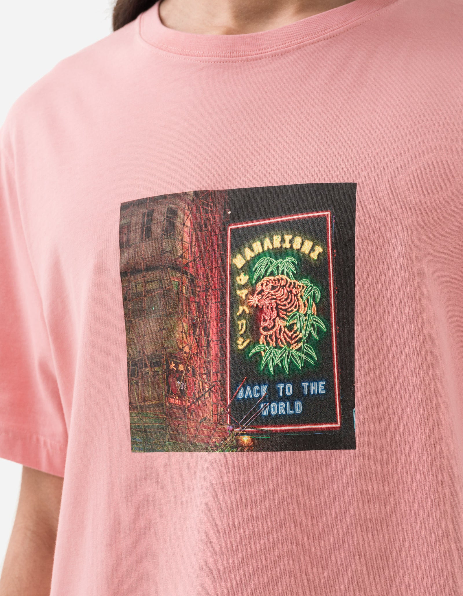 1281 Neon Tiger T-Shirt Flag Pink