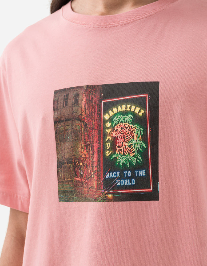 1281 Neon Tiger T-Shirt Flag Pink