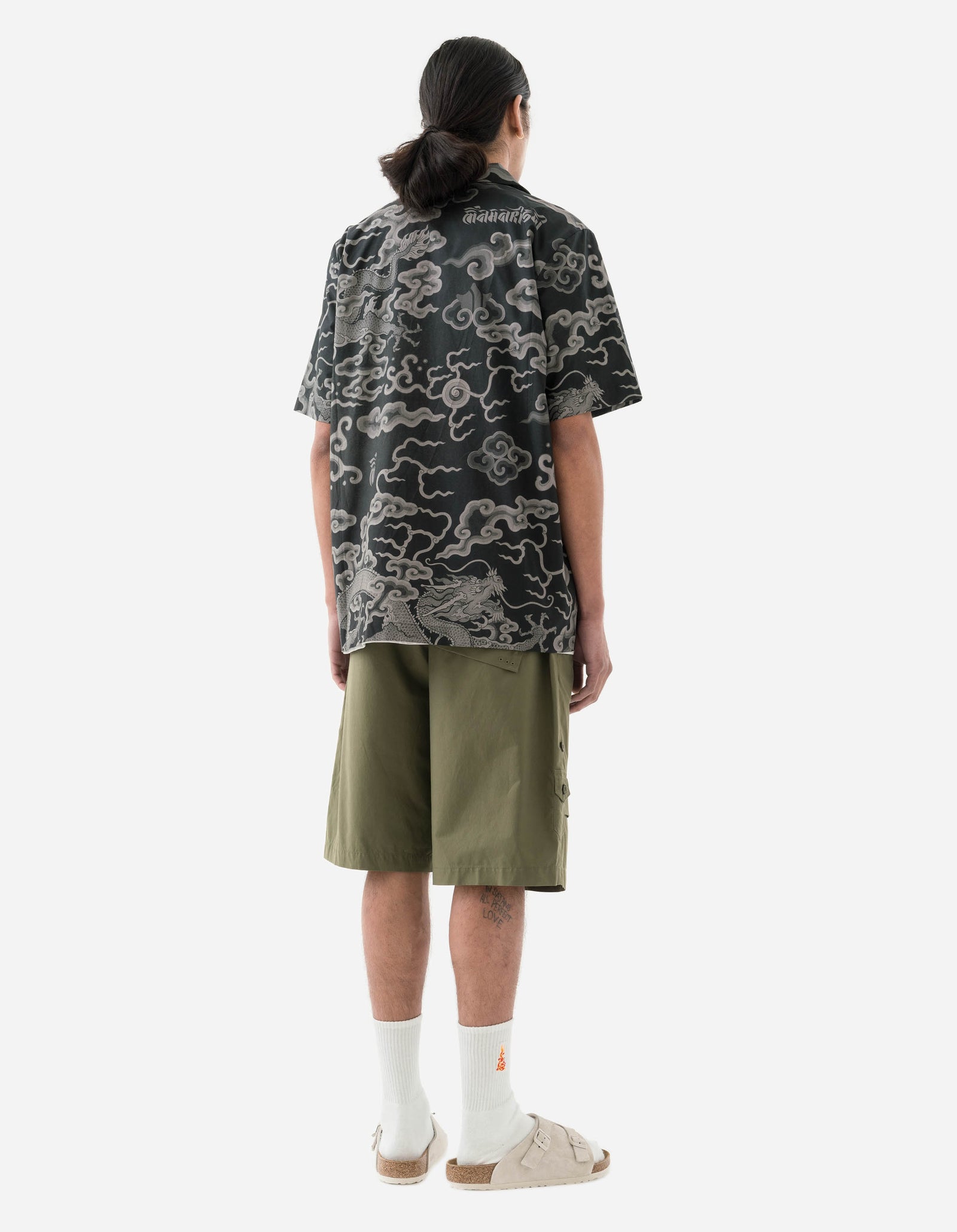 1282 Cloud Dragon Camp Collar Shirt Black