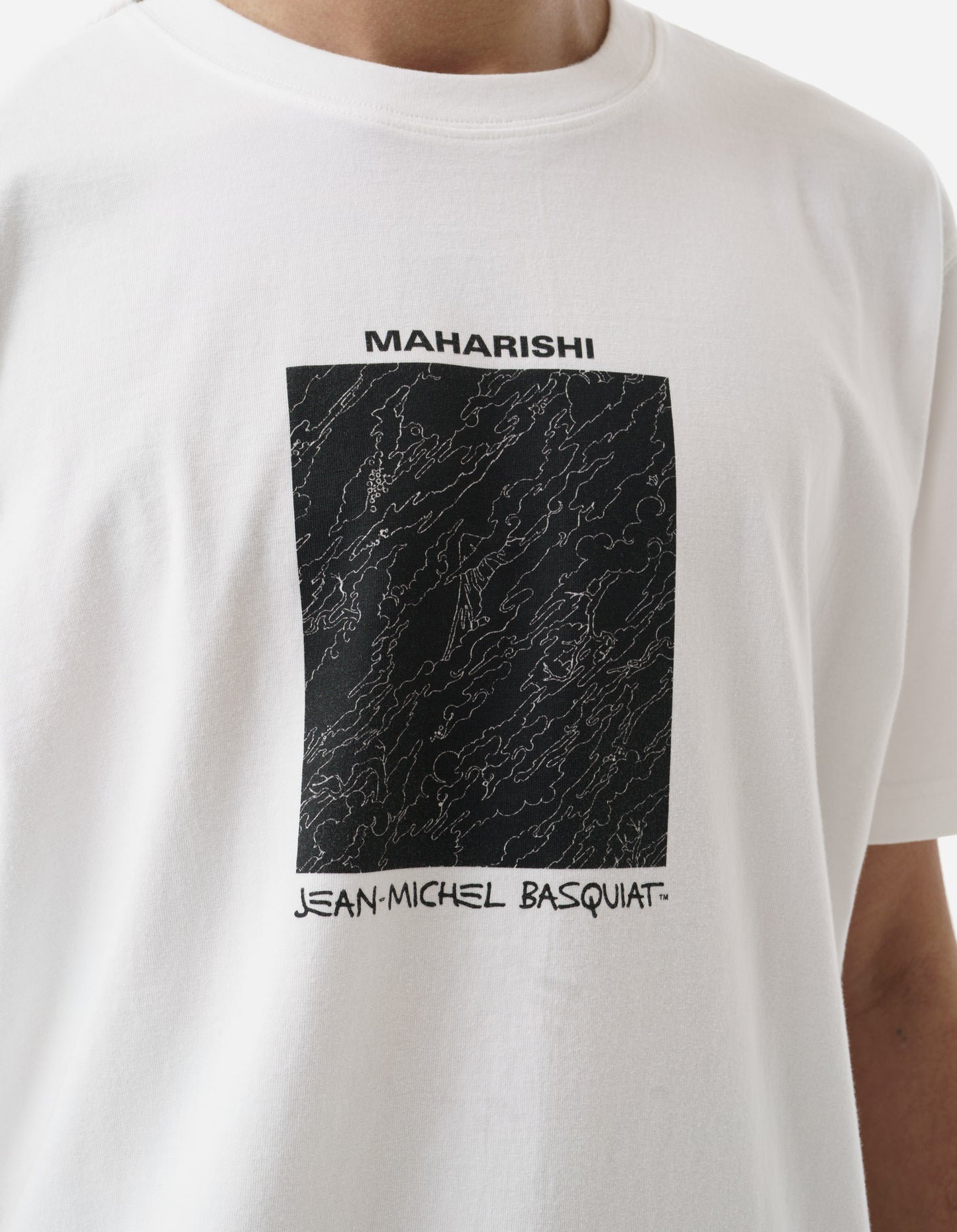 1310 Maha Basquiat Camo Box T-Shirt White