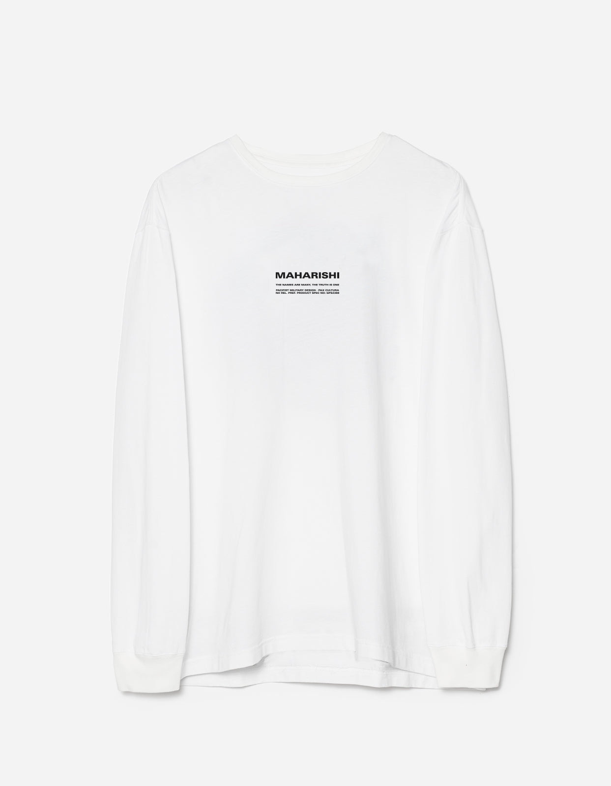 1350 MILTYPE Map L/S T-Shirt White